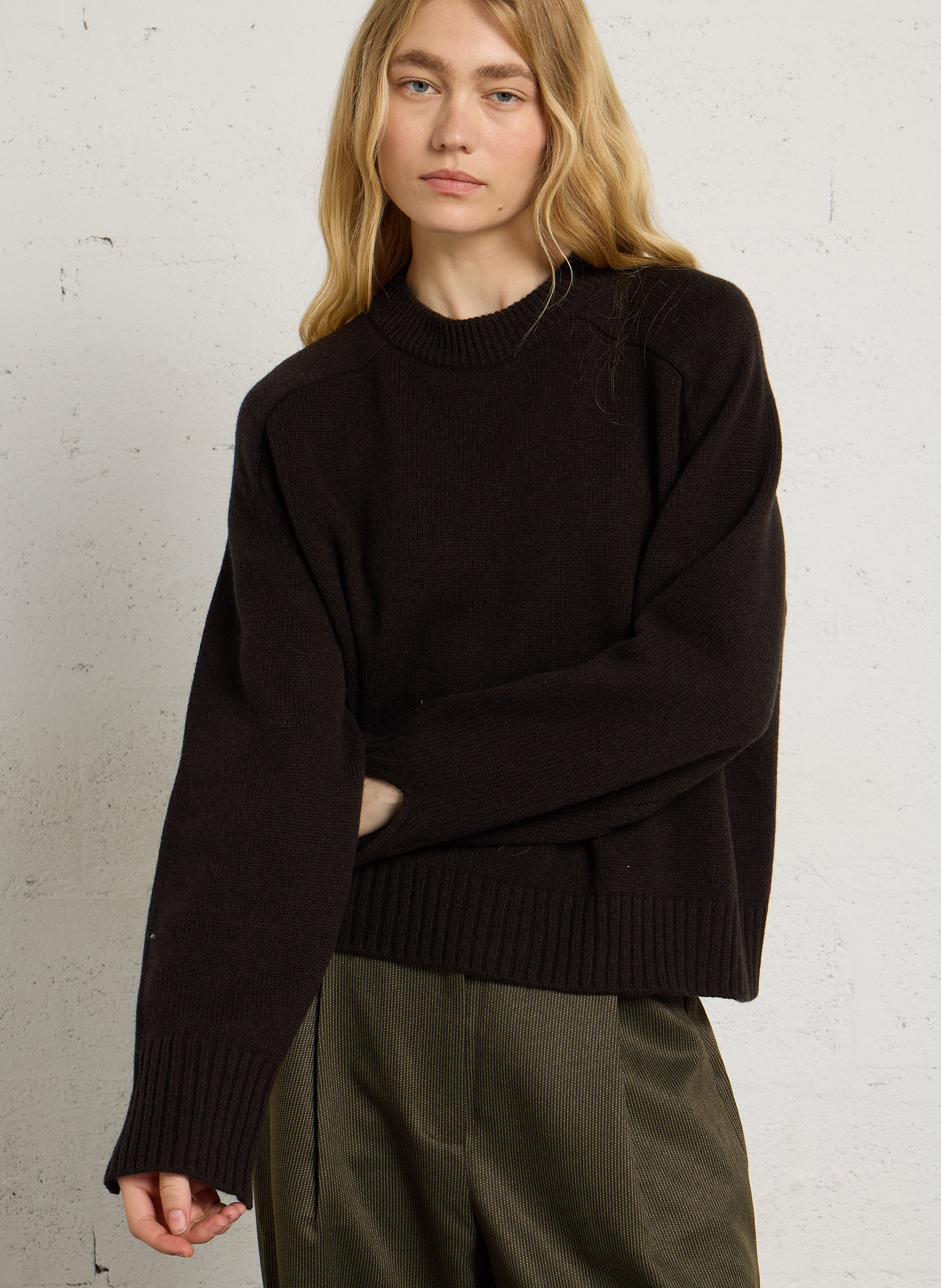 Pull oversize col rond en laine  SOEUR