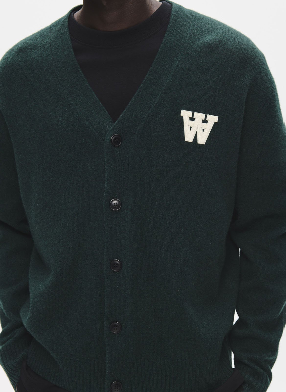 Straight wool cardigan WOOD WOOD Green
