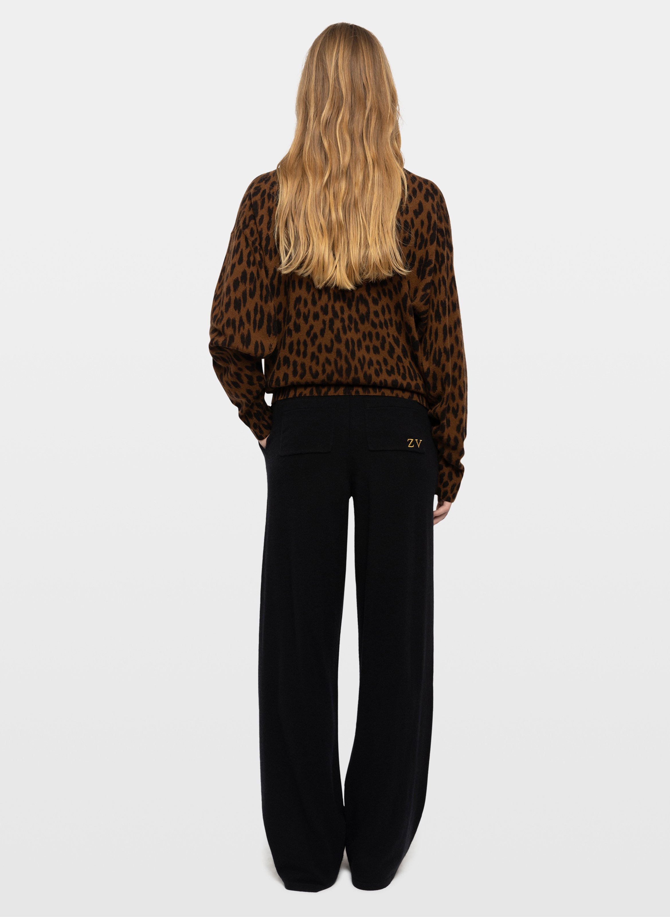 Pantalon droit en laine mélangée ZADIG&VOLTAIRE Noir