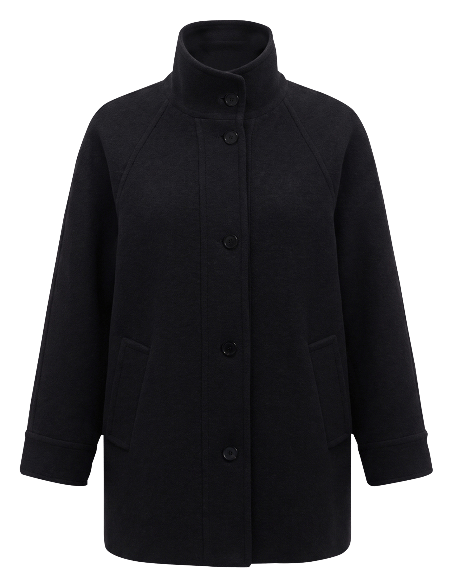 Straight wool-blend coat with high collar GERARD DAREL Grey