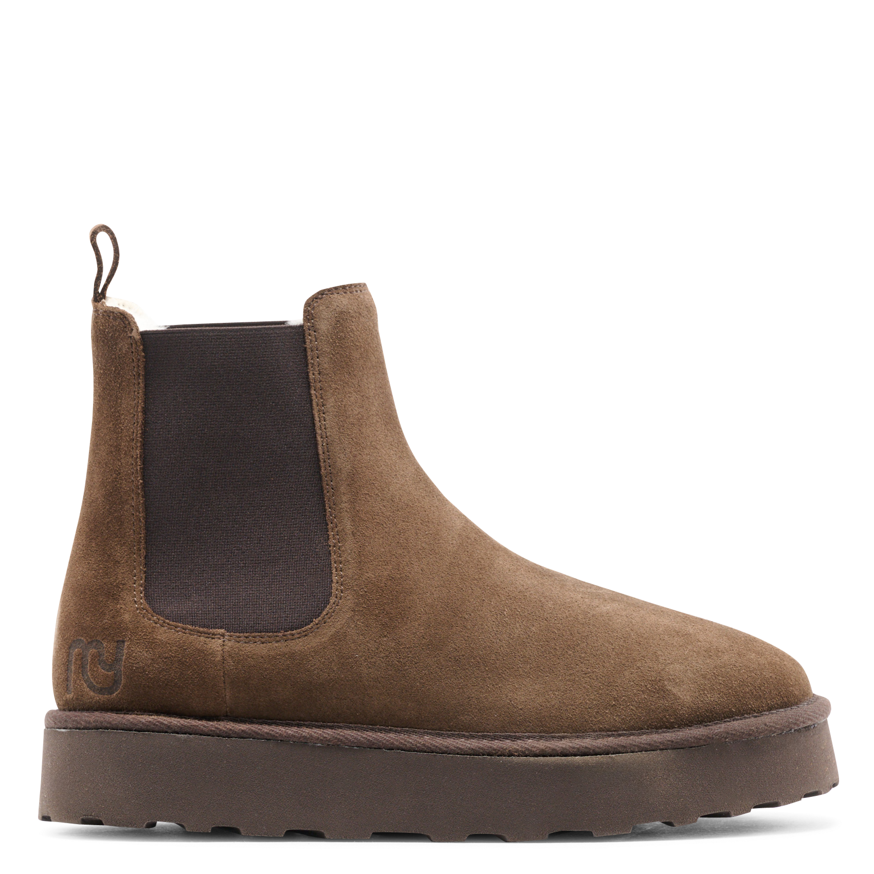Flat suede leather ankle boots MELLOW YELLOW Brown