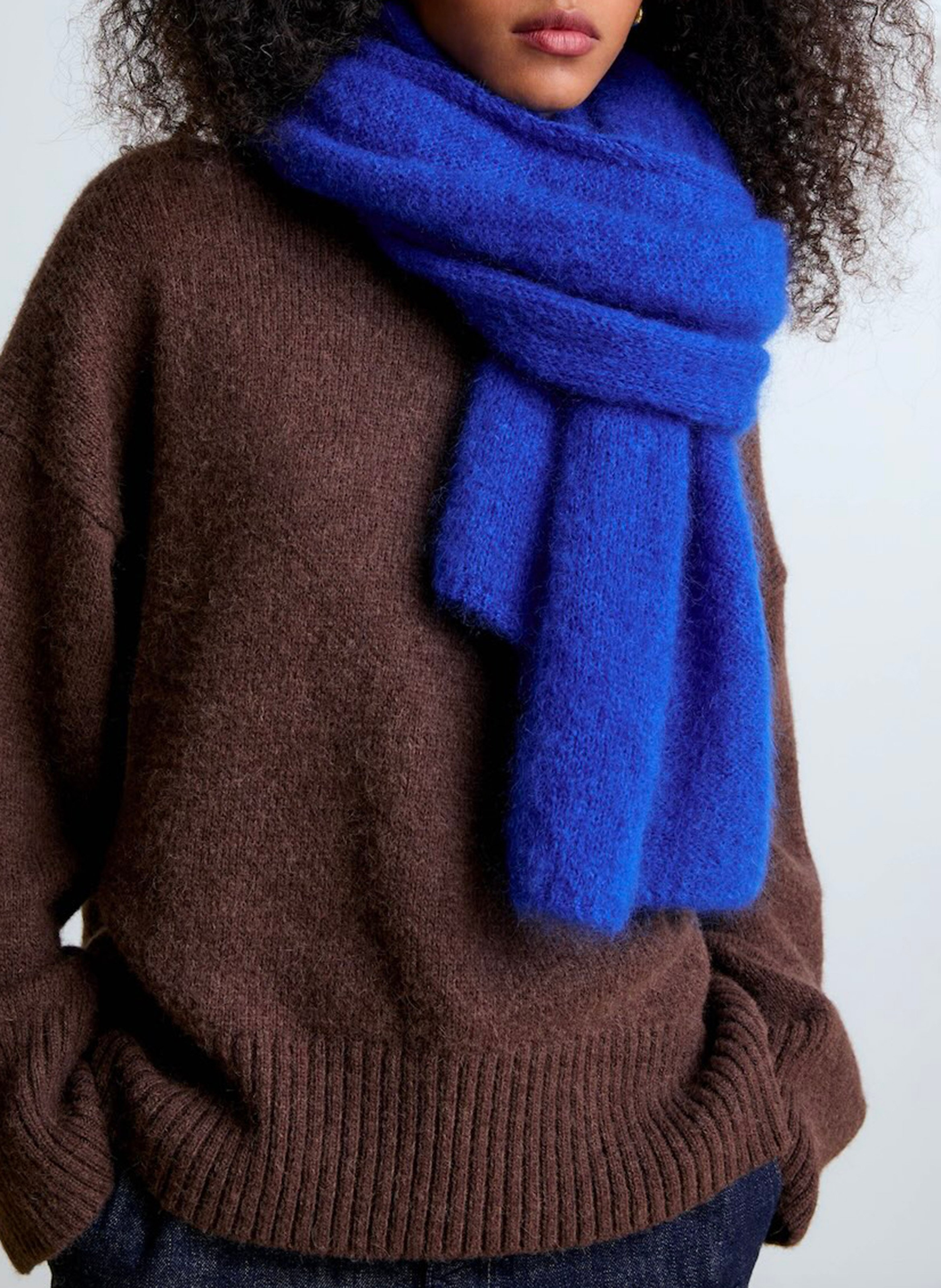 Schal aus Mohair SURPRISE Blau
