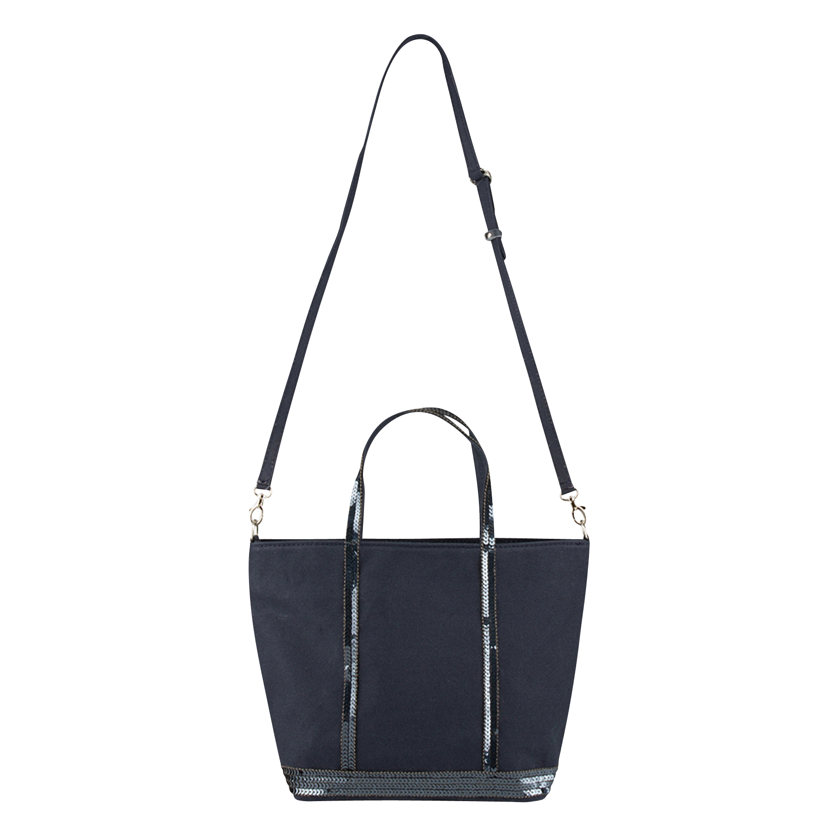 Mini cotton tote bag with sequins VANESSA BRUNO Black