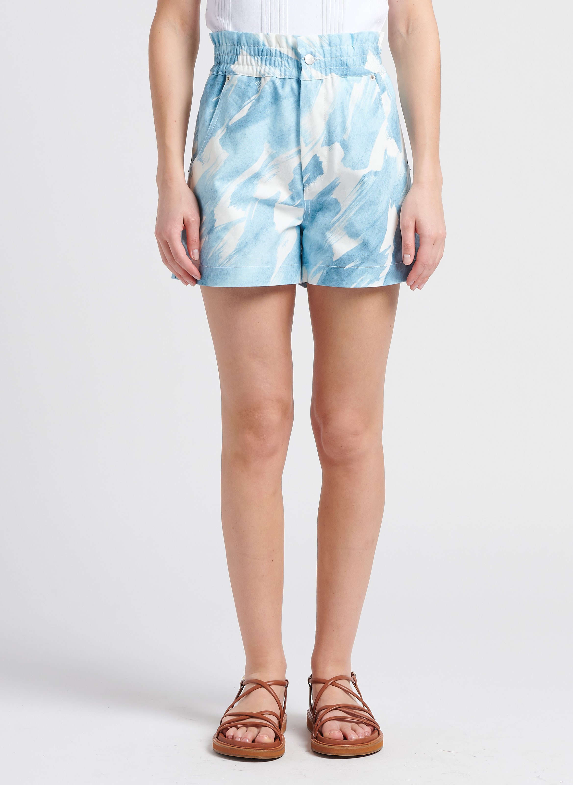 Short imprimé en coton  MARGAUX LONNBERG Bleu