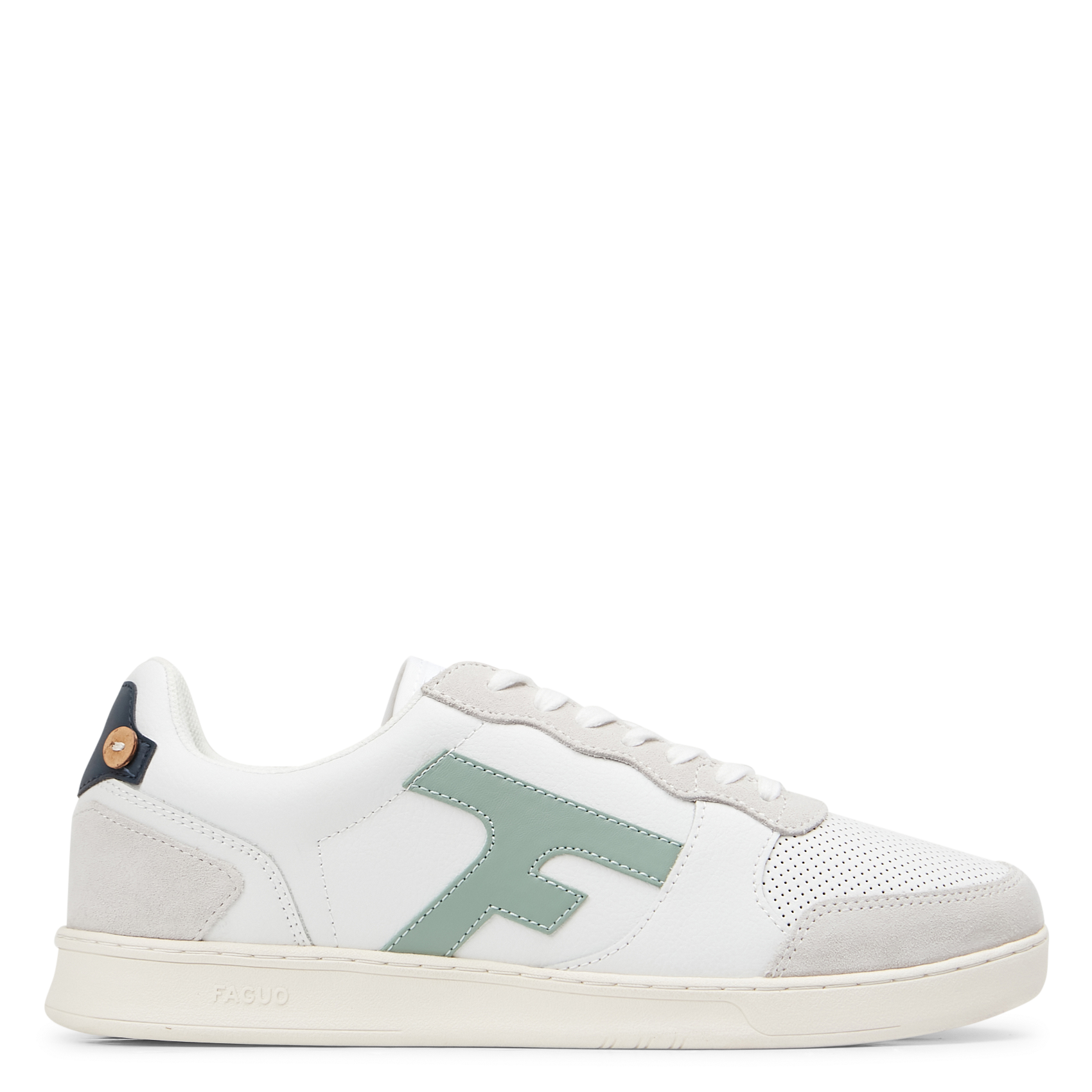 Niedrige Ledersneaker FAGUO Weiss