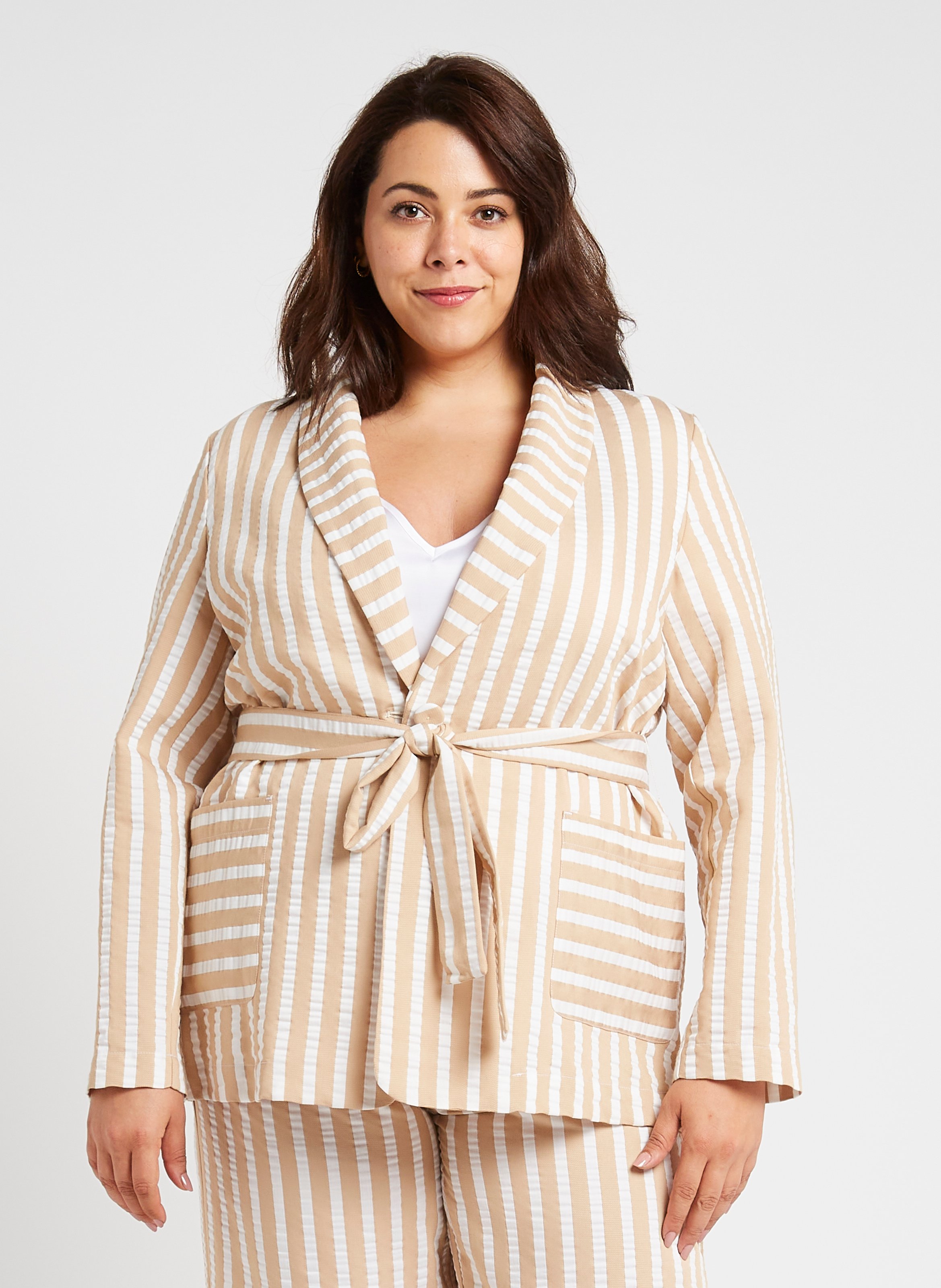 Straight jacket with shawl collar PERSONA by Marina Rinaldi