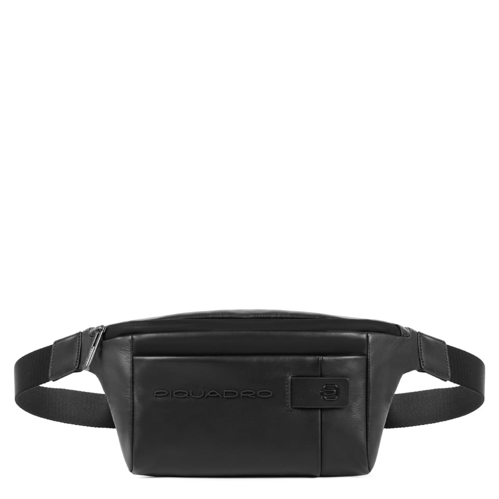 Leather waist bag PIQUADRO Black