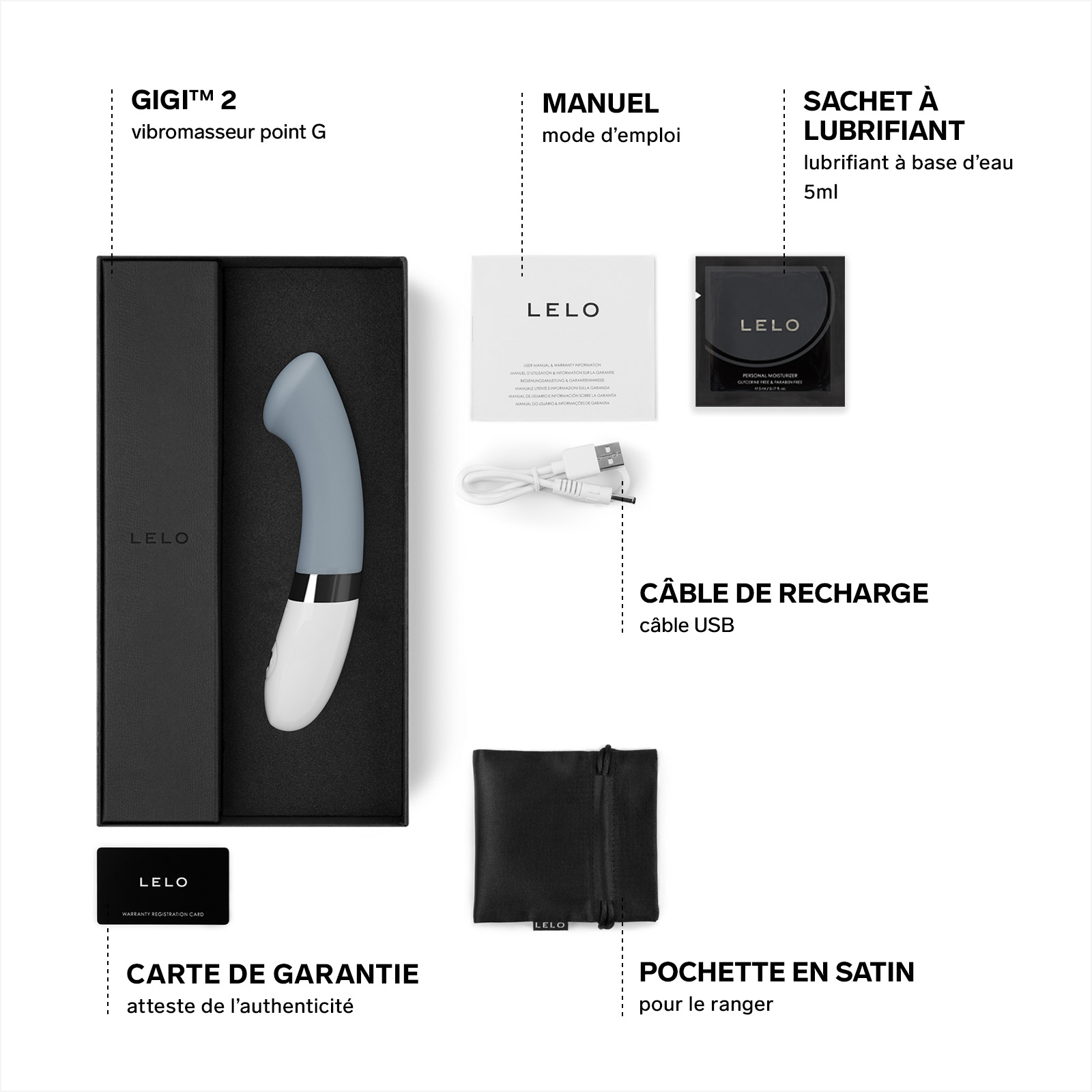 Vibromasseur femme point g Gris