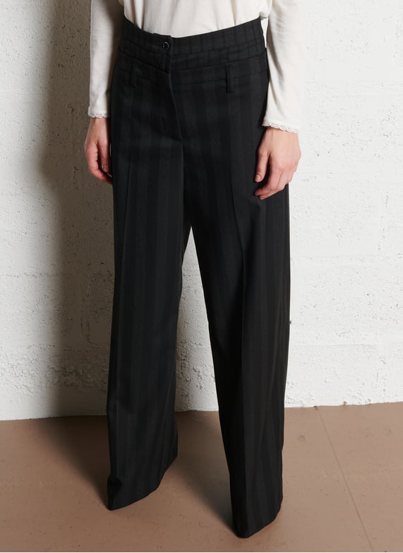 Pantalon harem polyester à rayures noires pour filles taille Pantalon harem polyester à rayures noires pour filles taille