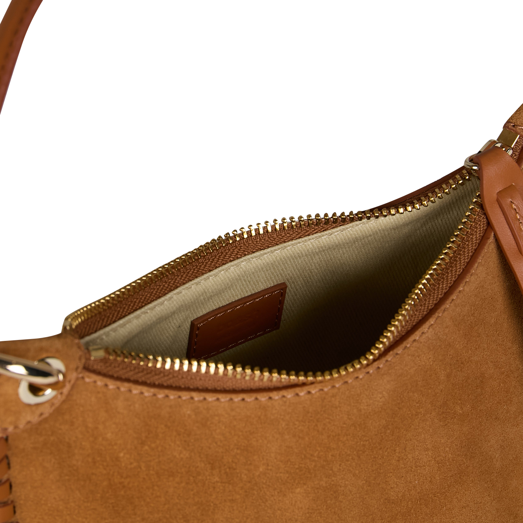 Sac à main en cuir velours BA&SH Marron