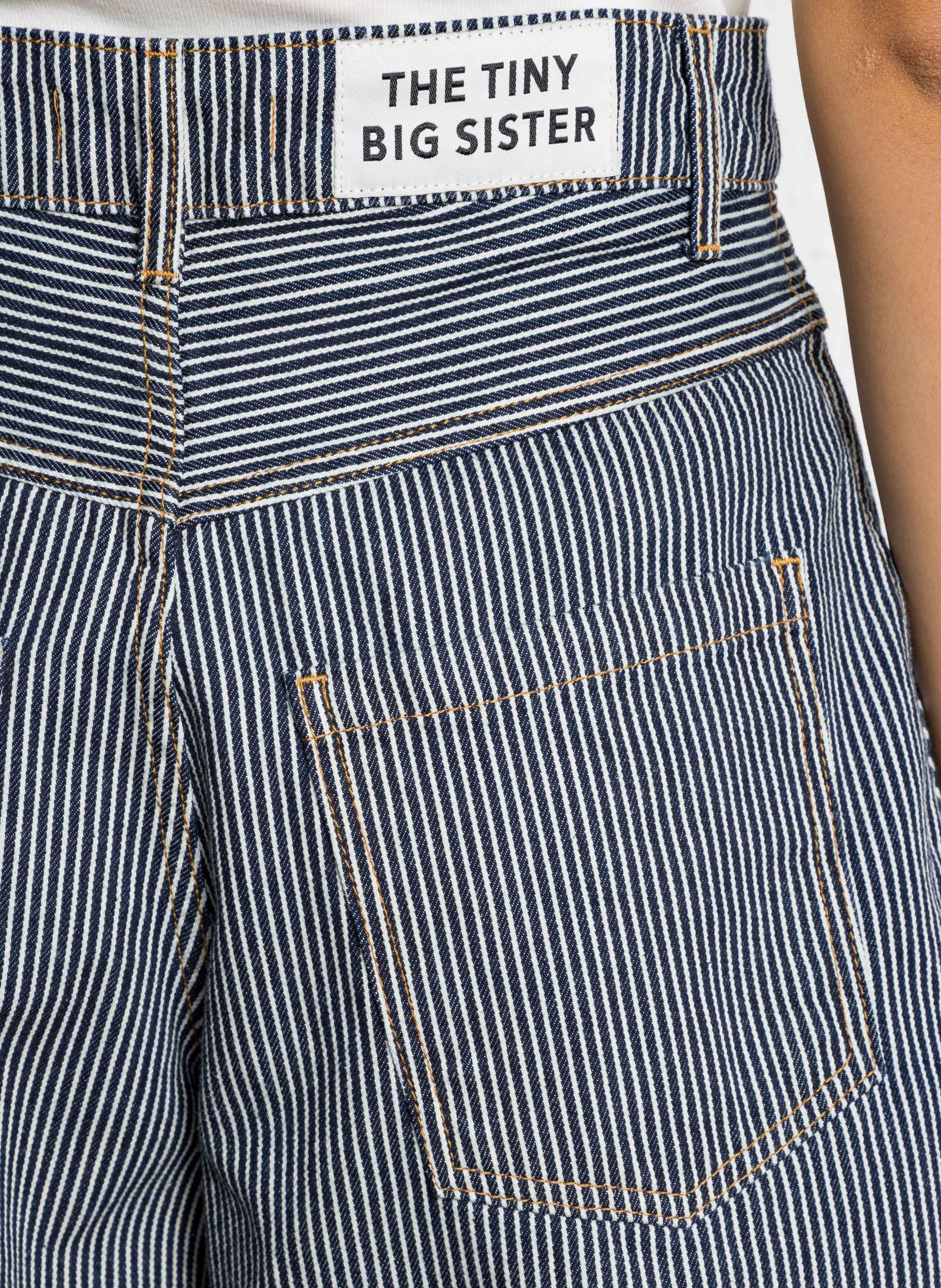 Short large rayé en coton THE TINY BIG SISTER Bleu