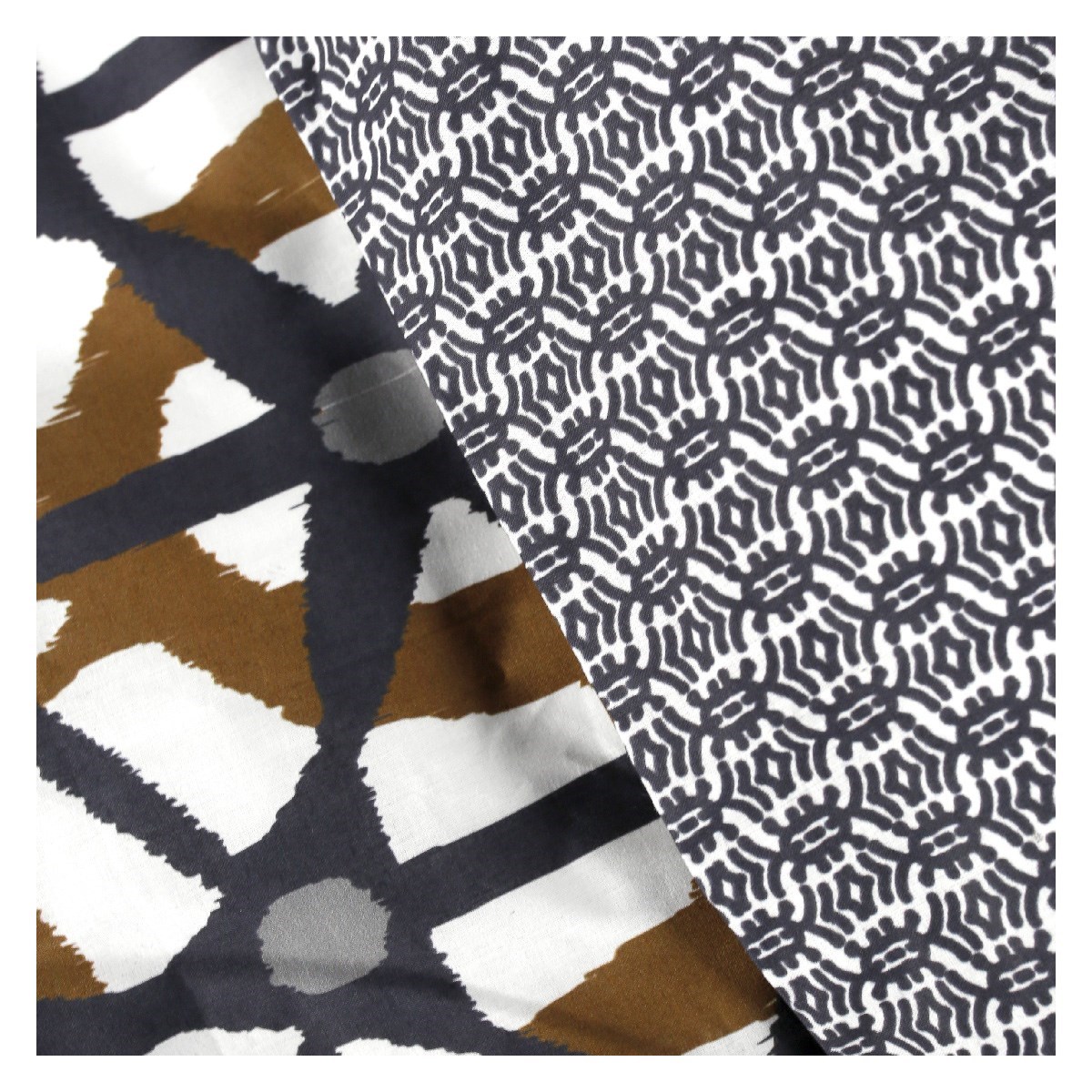 Printed cotton zippered bed set TODAY LINGE DE MAISON Black