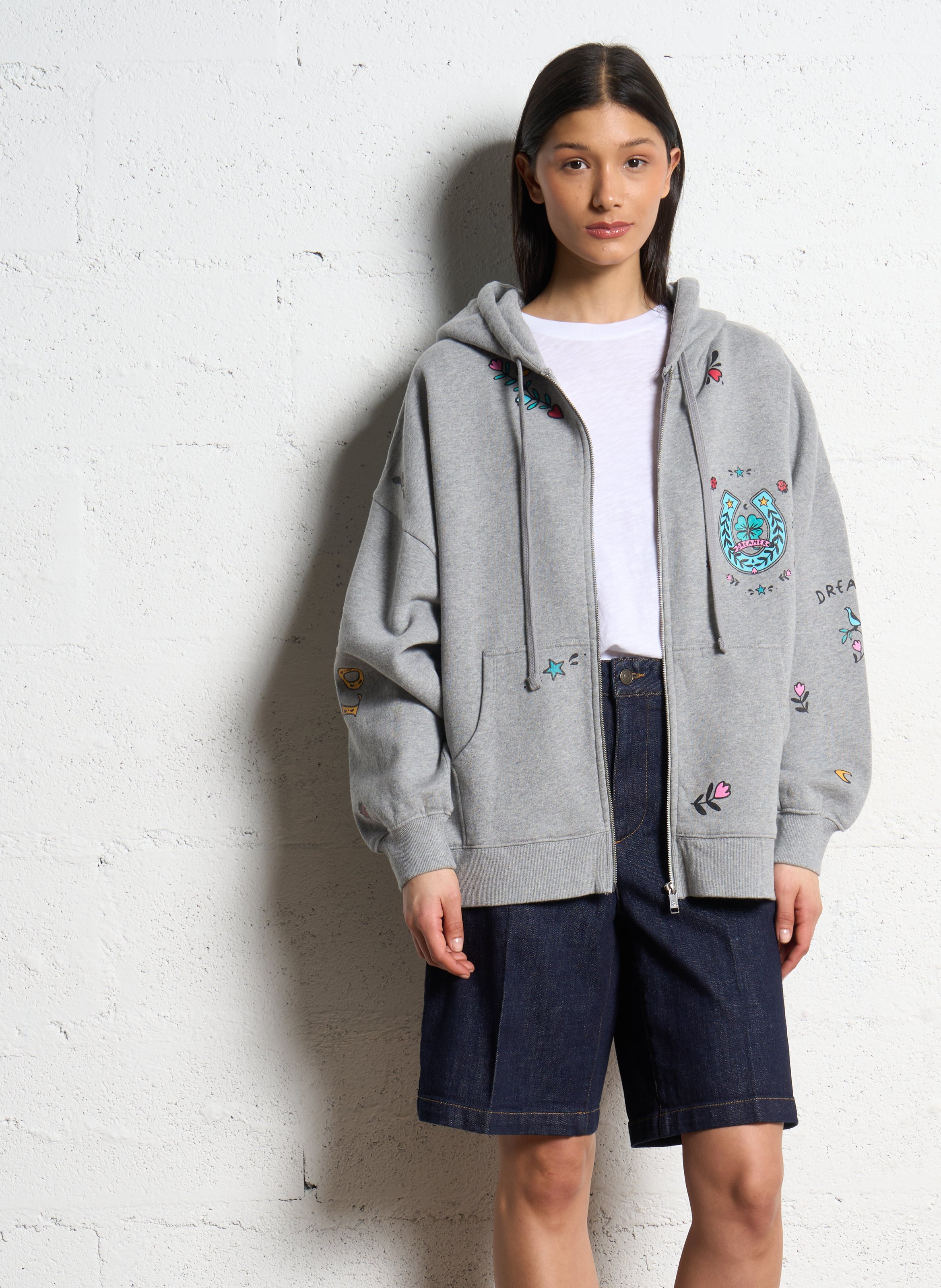 Straight cotton T-shirt White