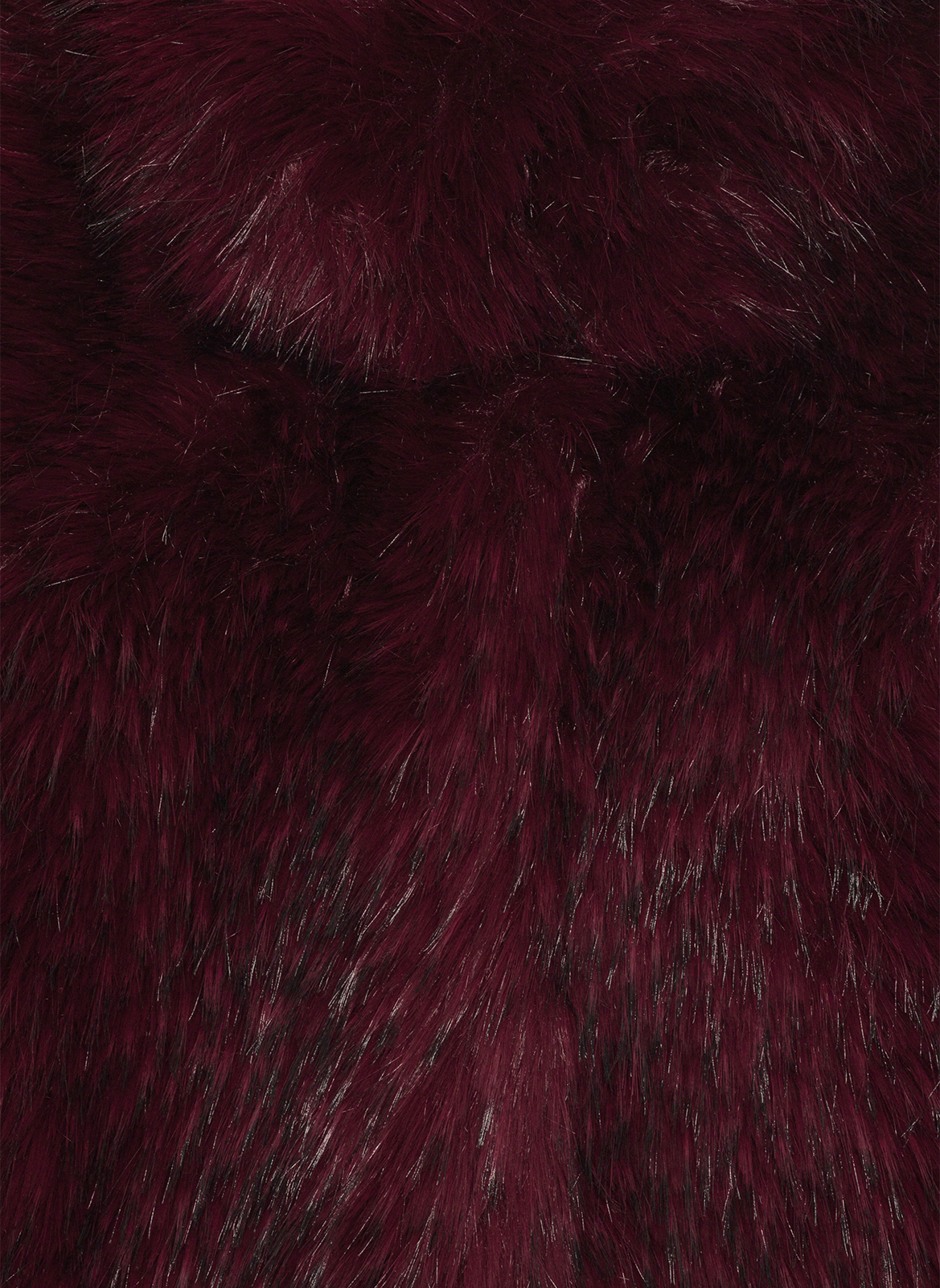 Jacket with high collar and faux fur effect ROTATE Brown