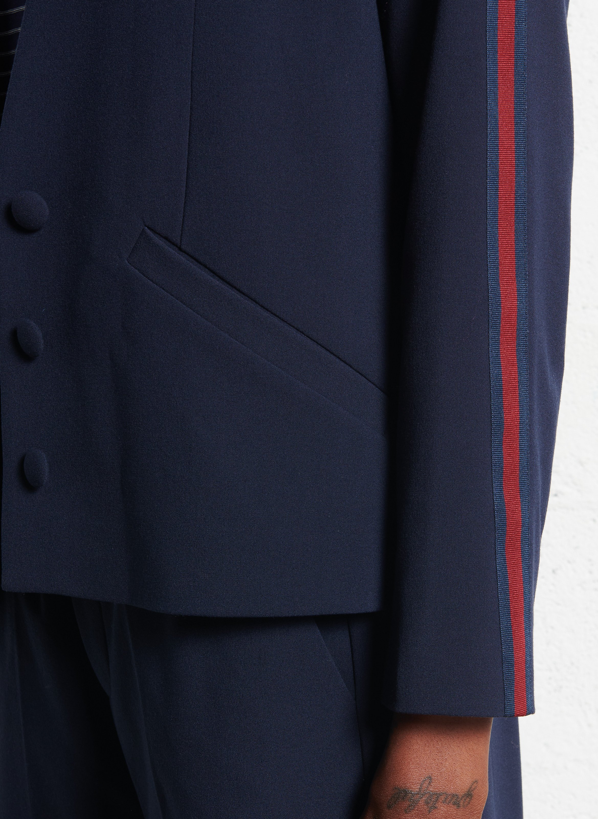 Giacca dritta con cappuccio I CODE Blu