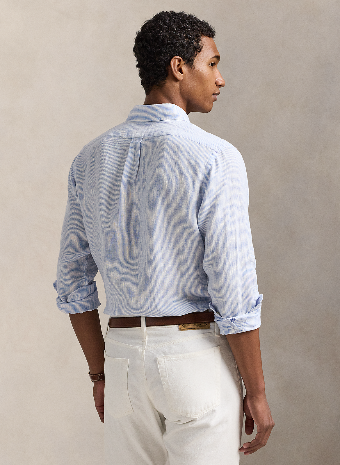 Chemise col classique en lin POLO RALPH LAUREN Bleu