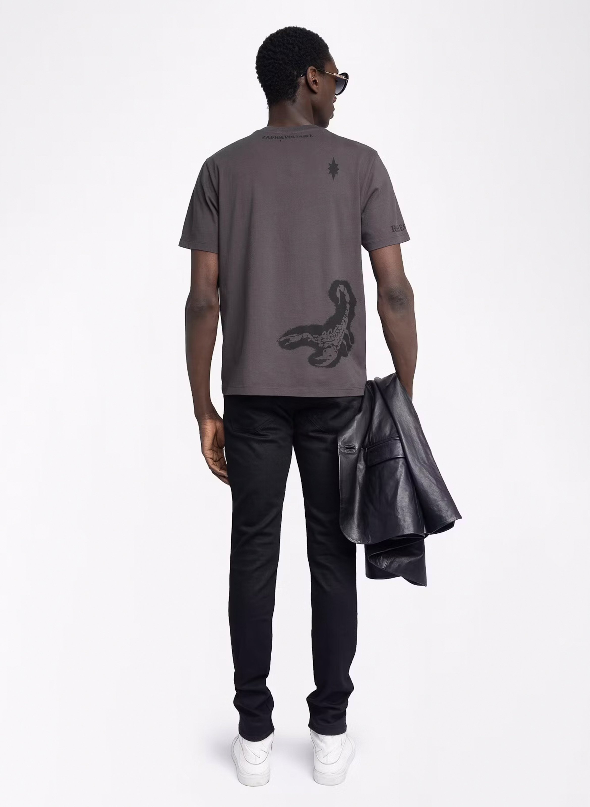 Tee-shirt col rond en coton ZADIG&amp;VOLTAIRE Marron