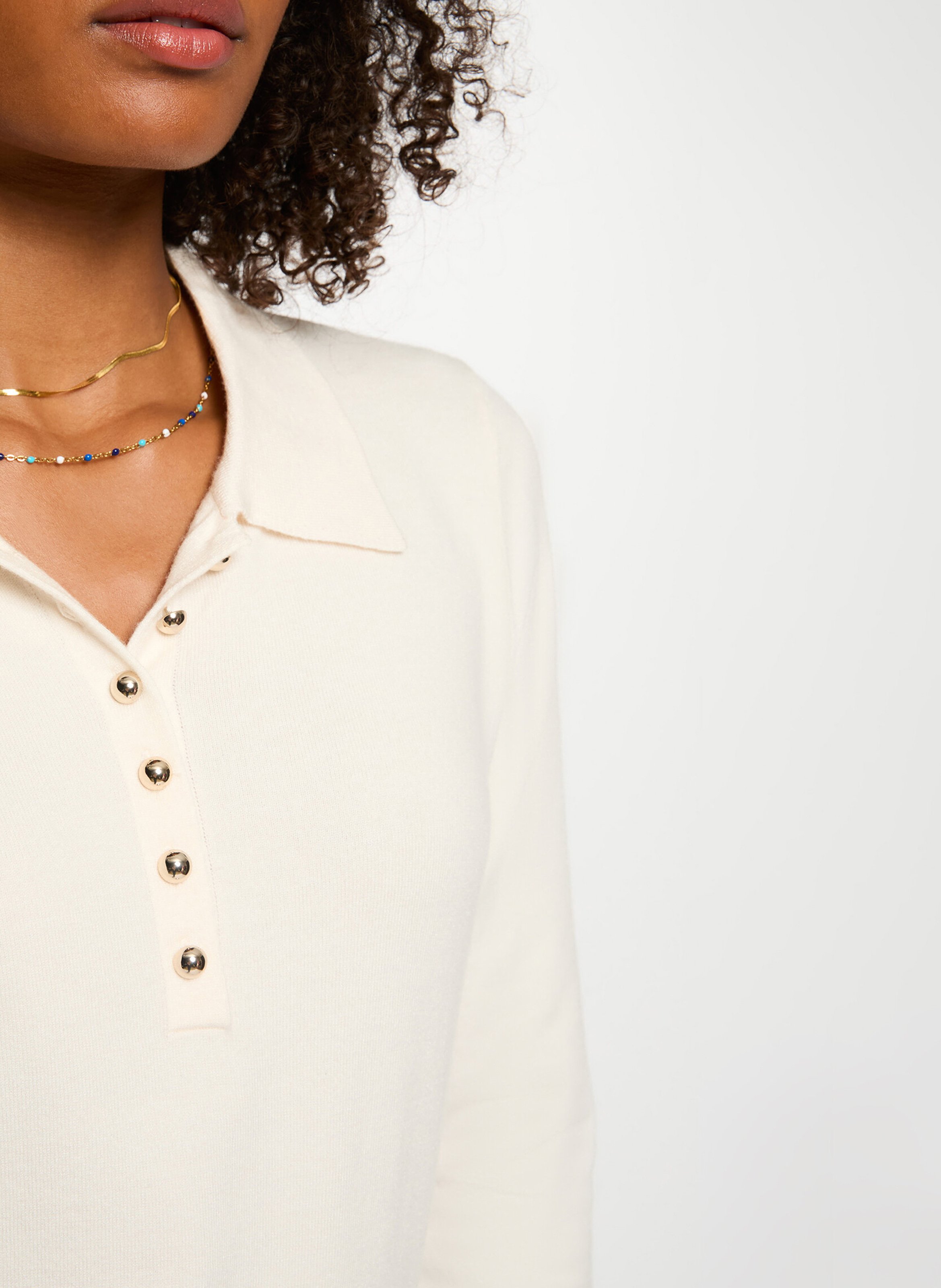 Sjaal van fantasietricot - Aly MORGAN Beige