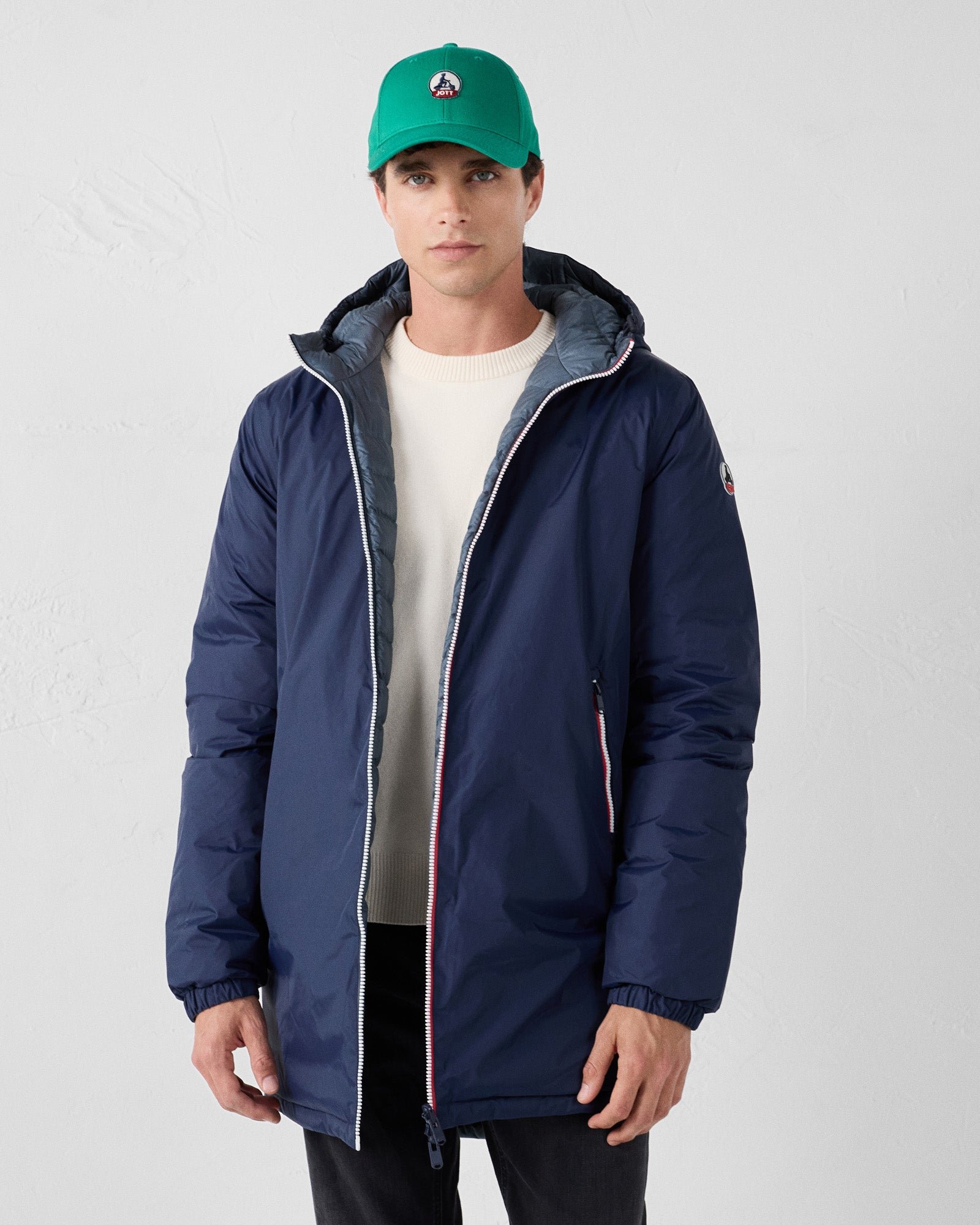 Reversible long jacket navy/bluestone Assen JOTT Blue
