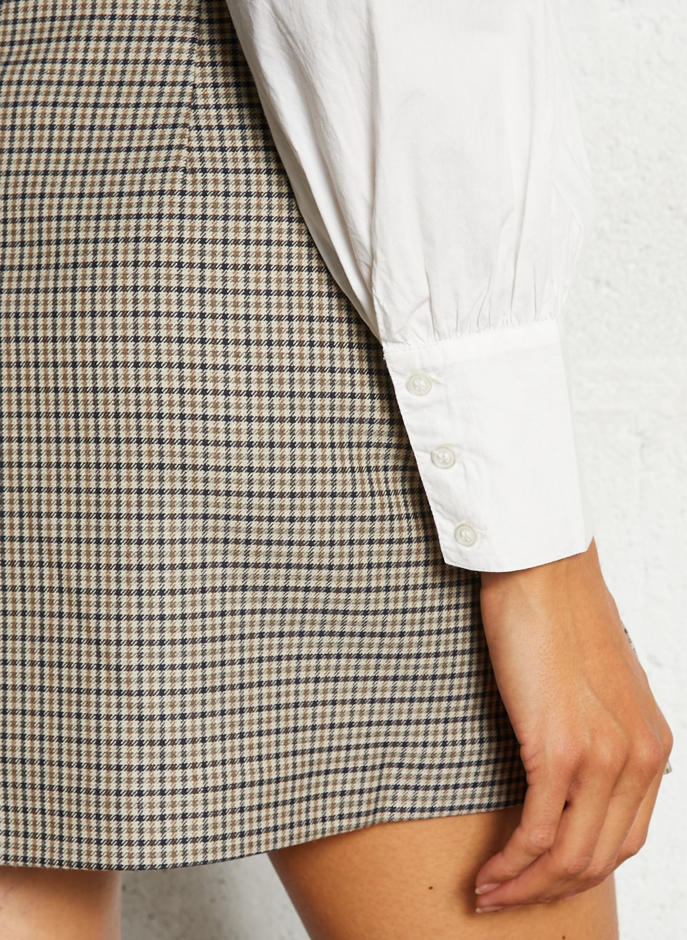 Printed A-line skirt PETITE MENDIGOTE Beige