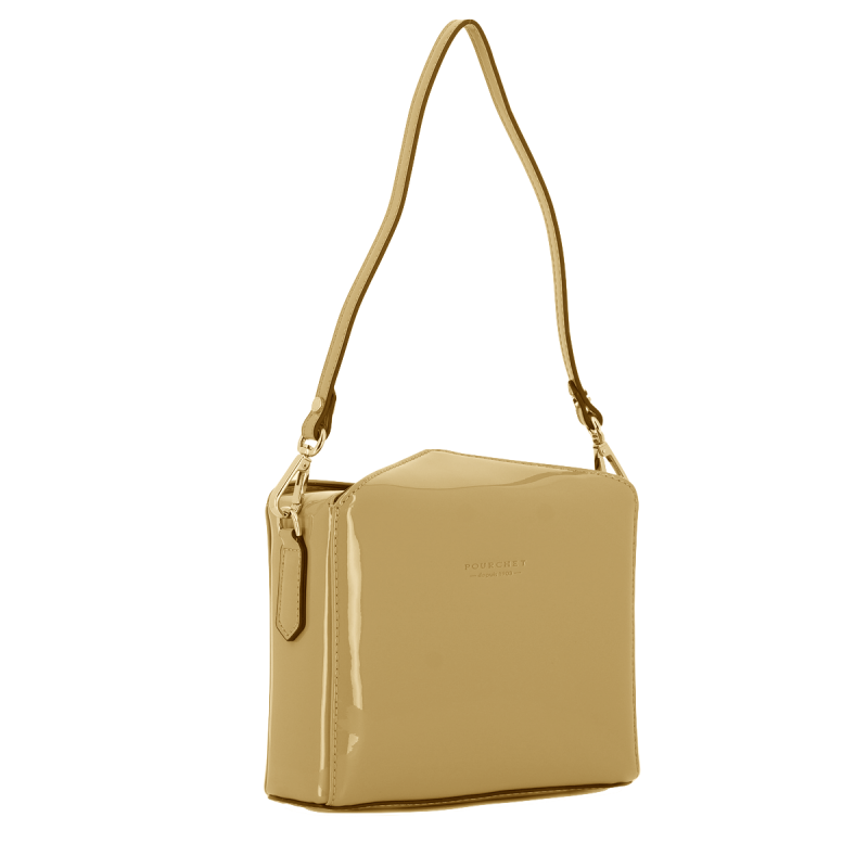 Shoulder bag - synthetic and leather POURCHET Beige