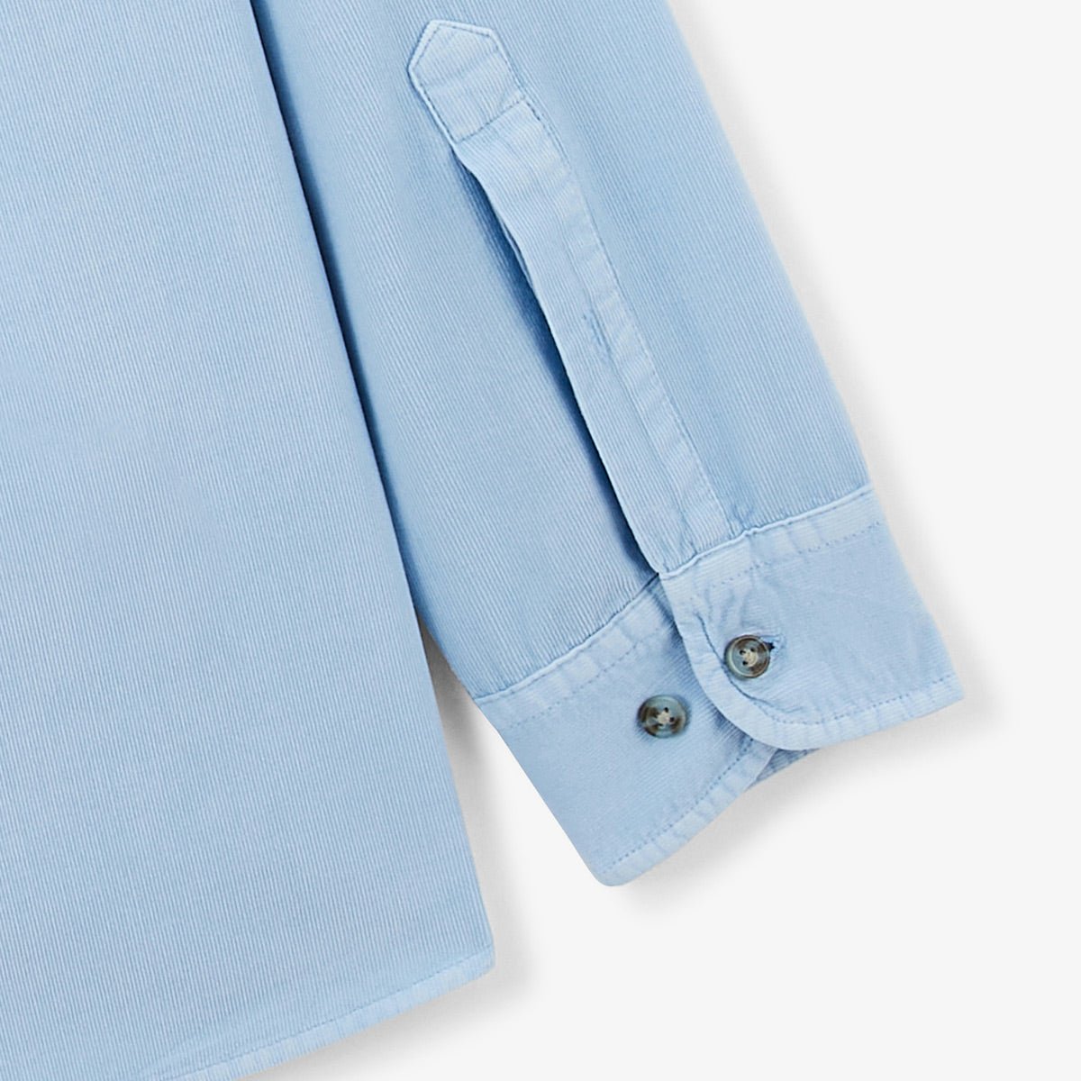 Solid velvet long-sleeve shirt SERGE BLANCO Blue