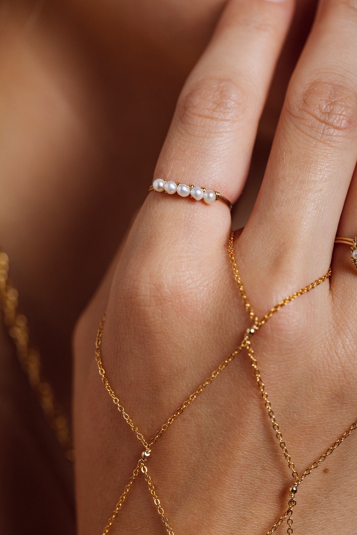 Elna Pearl Ring YAY Golden