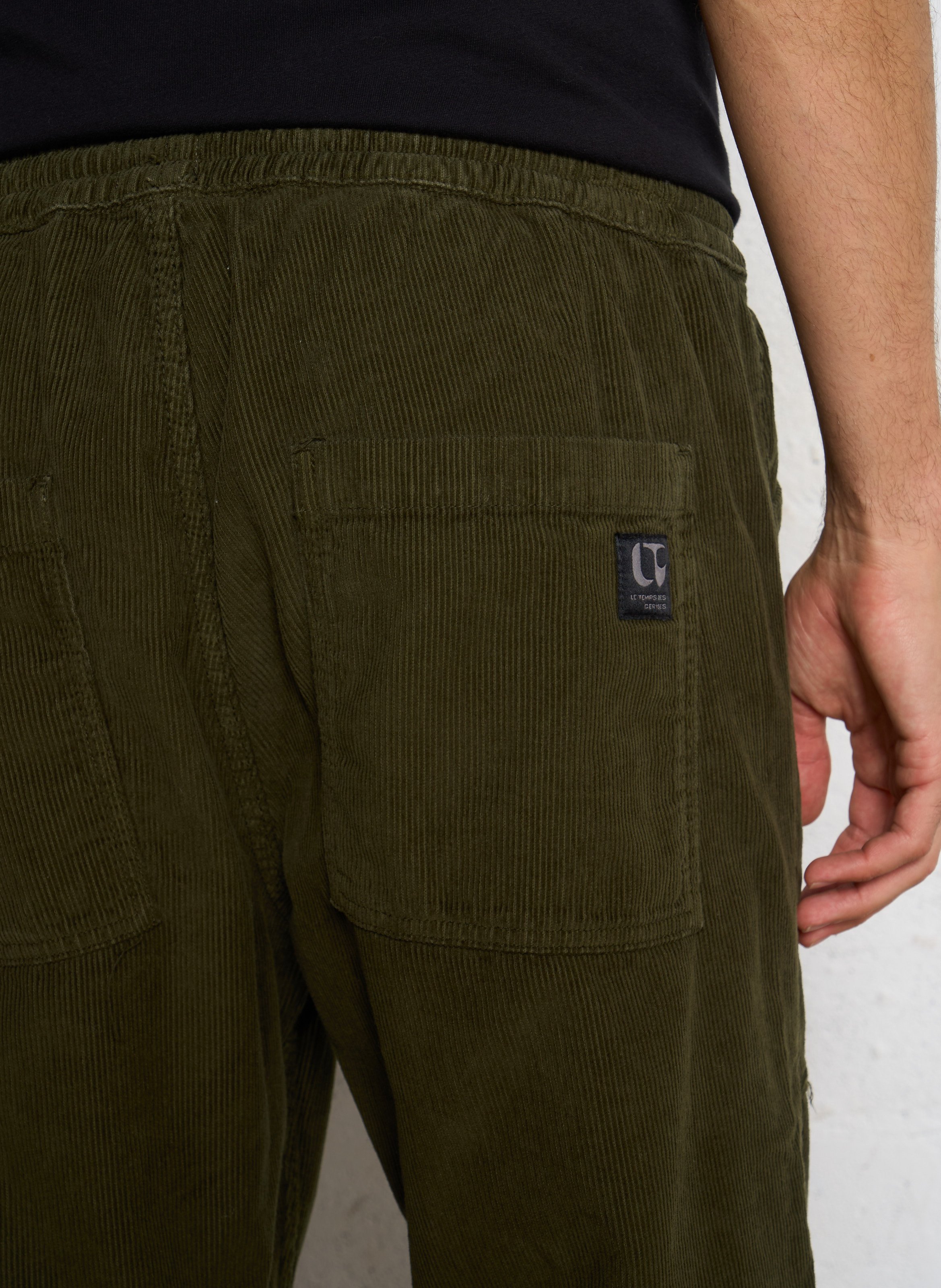 Pantalone dritto in cotone LE TEMPS DES CERISES Verde