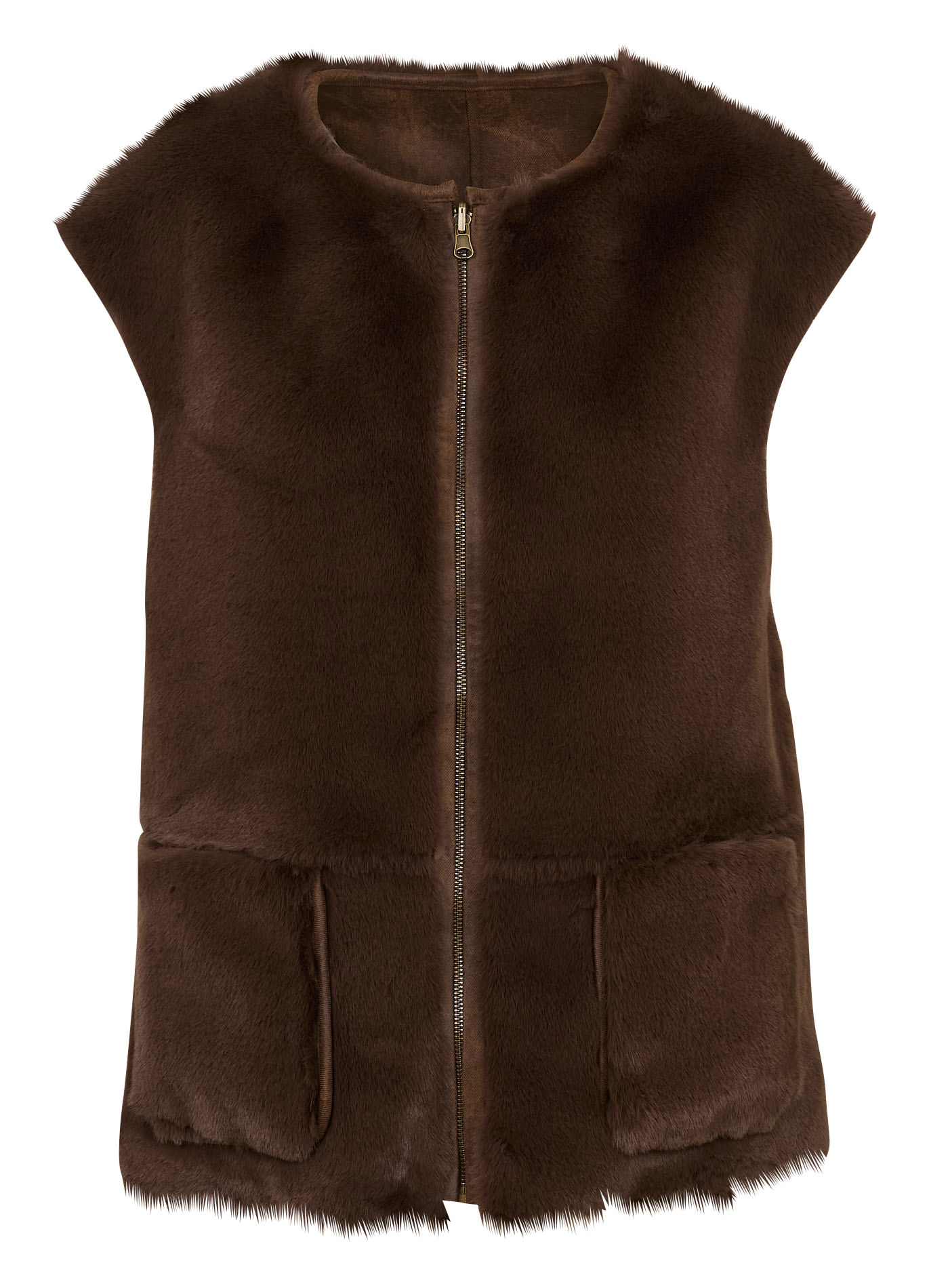 Sleeveless reversible jacket HOD PARIS Brown