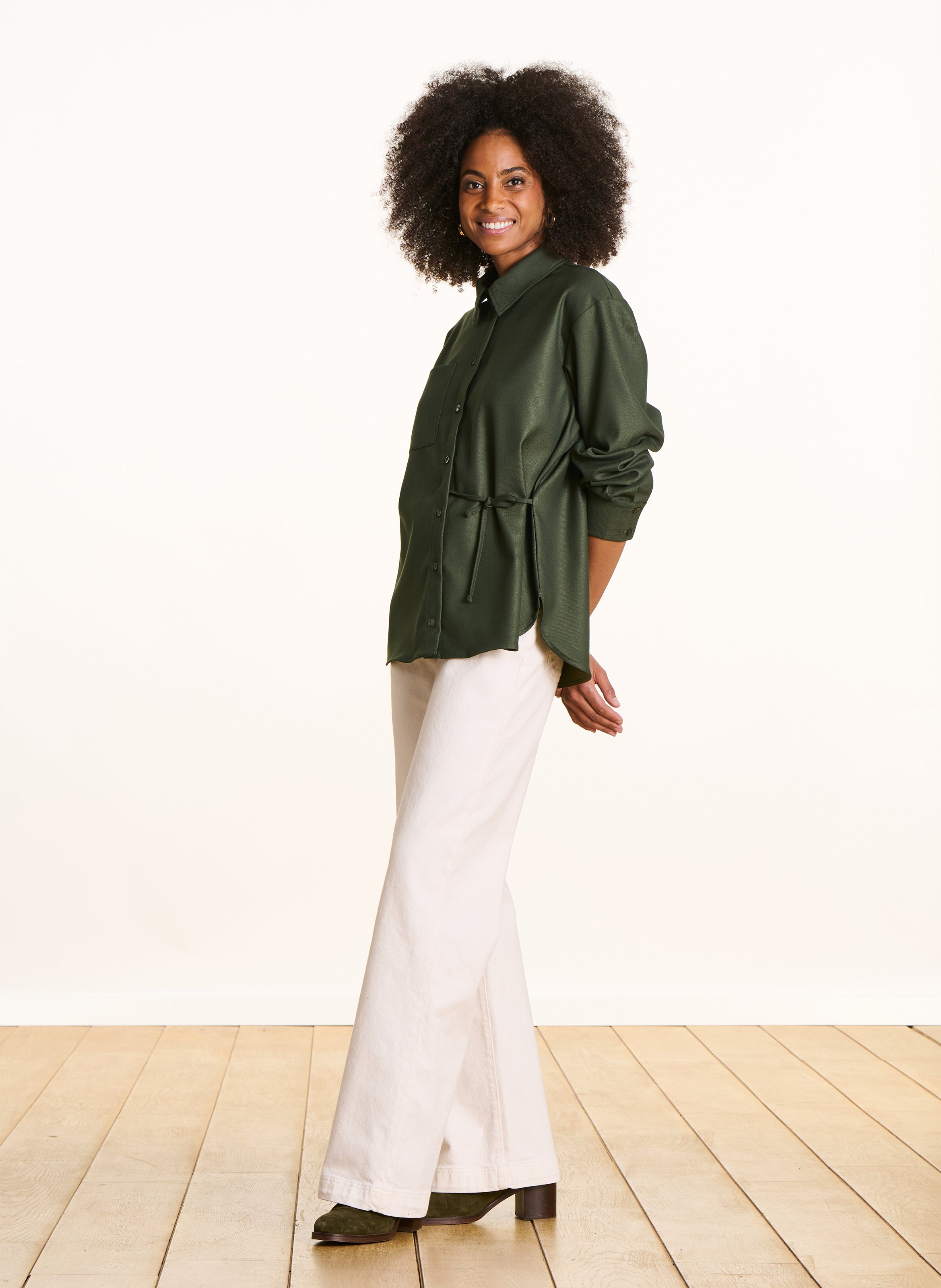 Chemise col classique  LA FEE MARABOUTEE Vert