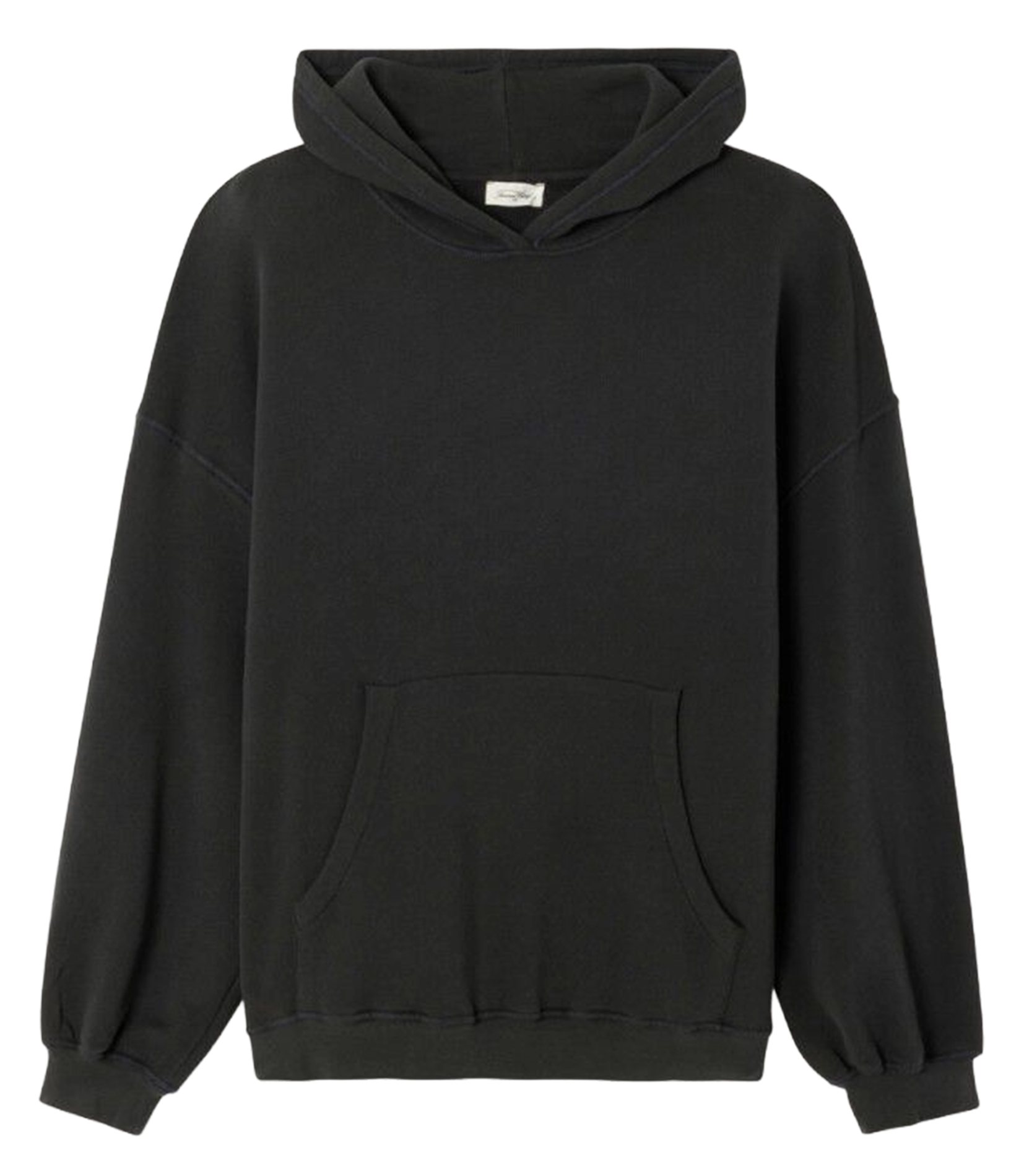 Oversized heathered hoodie AMERICAN VINTAGE Black