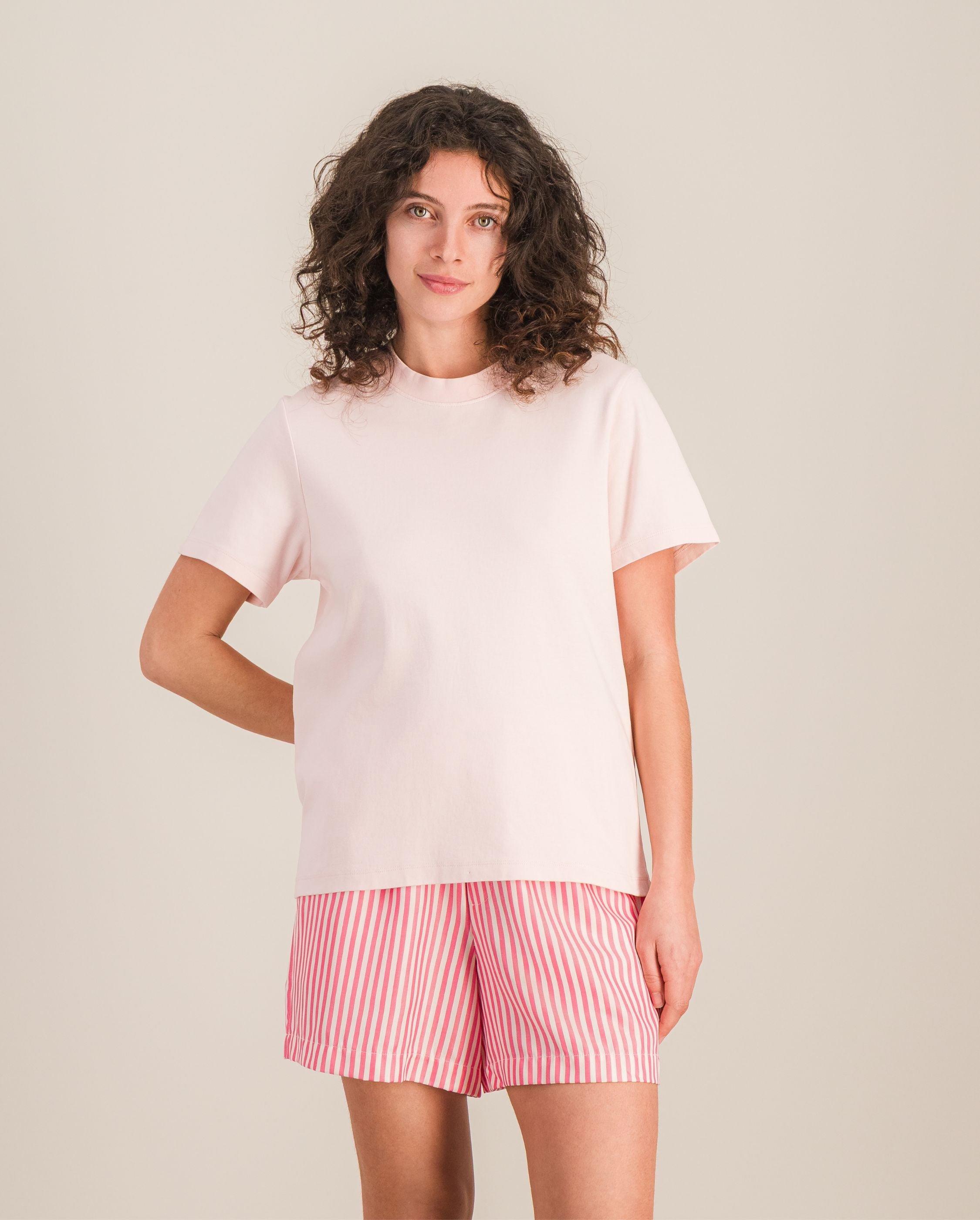 Women's organic cotton T-shirt, pink ANGARDE Pink