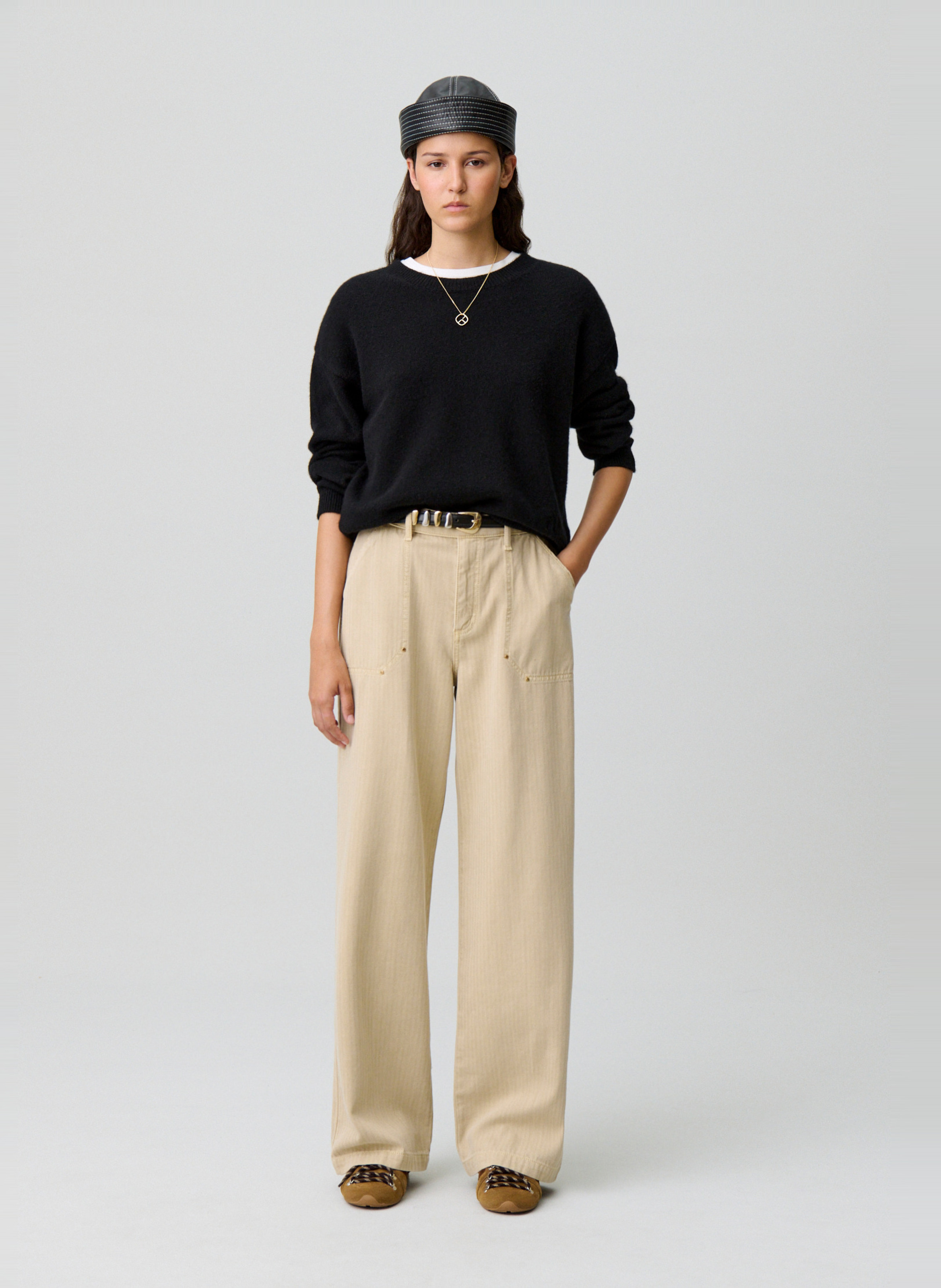 Pull col rond en cachemire CLAUDIE PIERLOT Noir