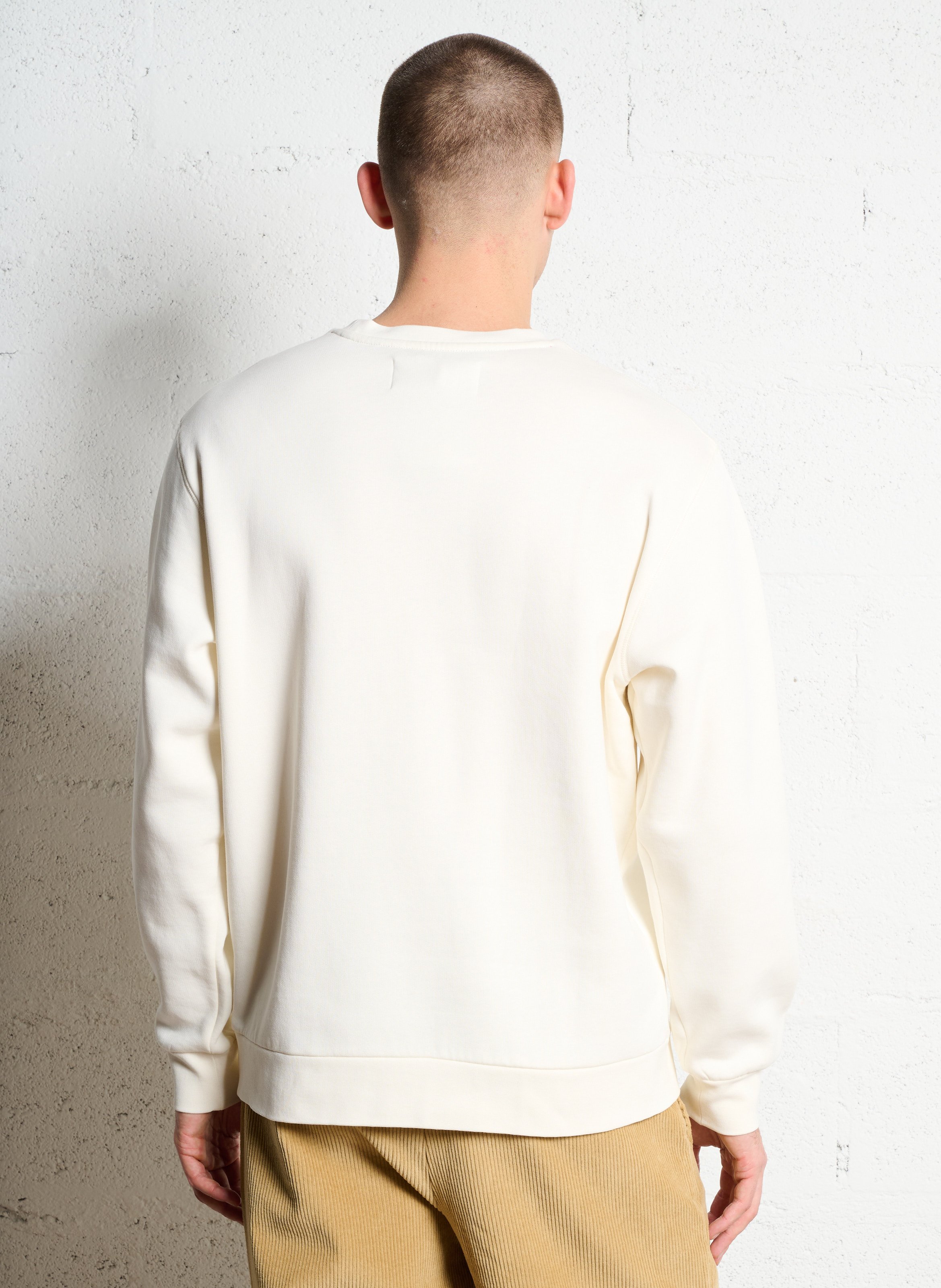 Sweat oversize col rond en coton mélangé CHEVIGNON Blanc