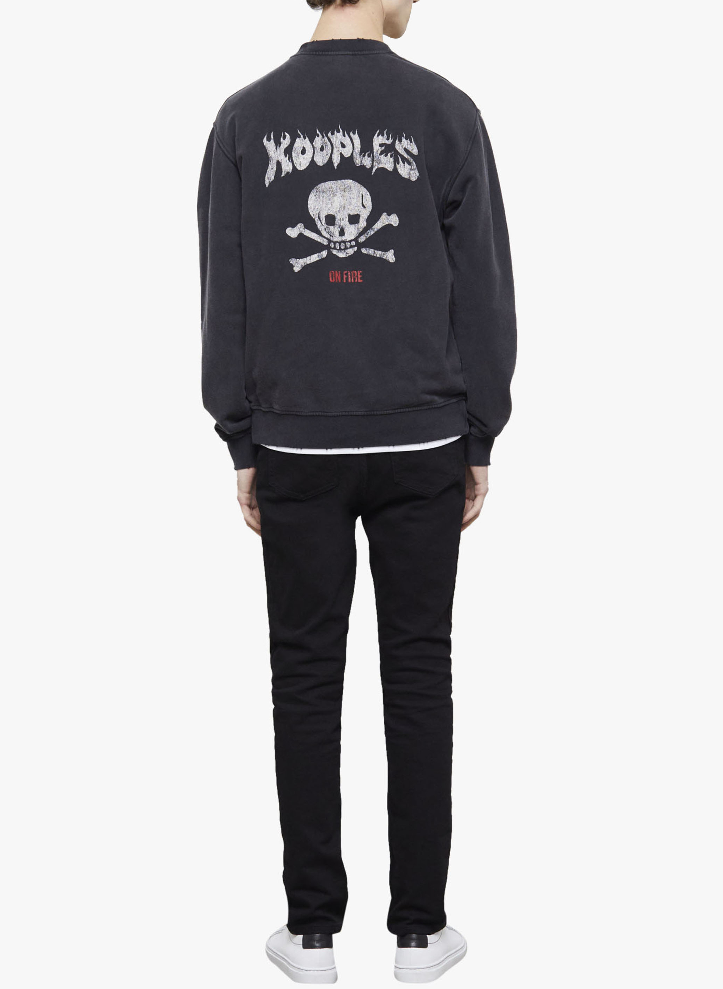 Sweat sérigraphié en coton THE KOOPLES Bleu