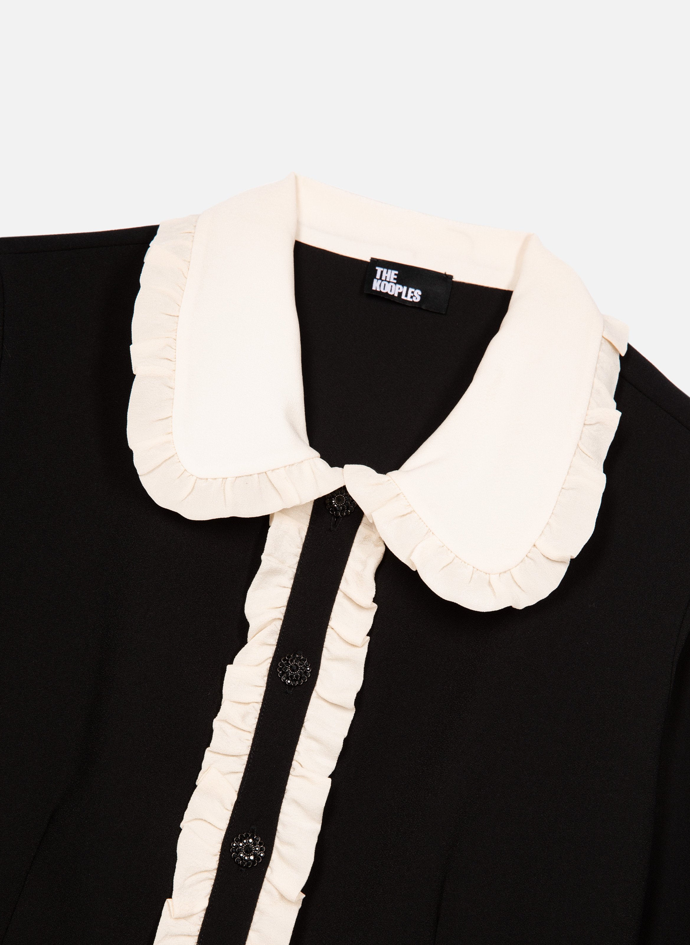 Short dress with contrast collar THE KOOPLES Black