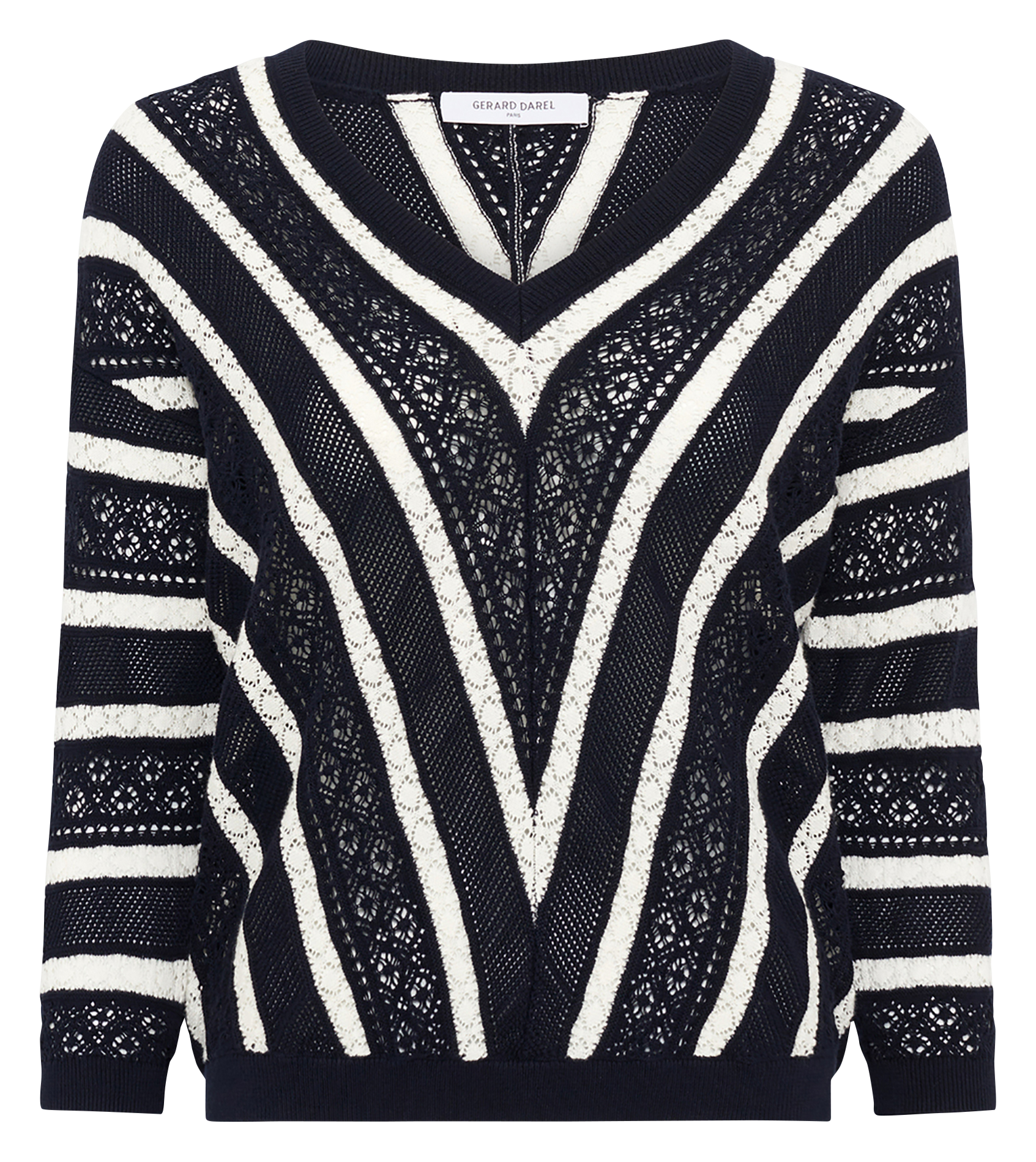 Rechte, katoenen trui met V-hals GERARD DAREL Blauw