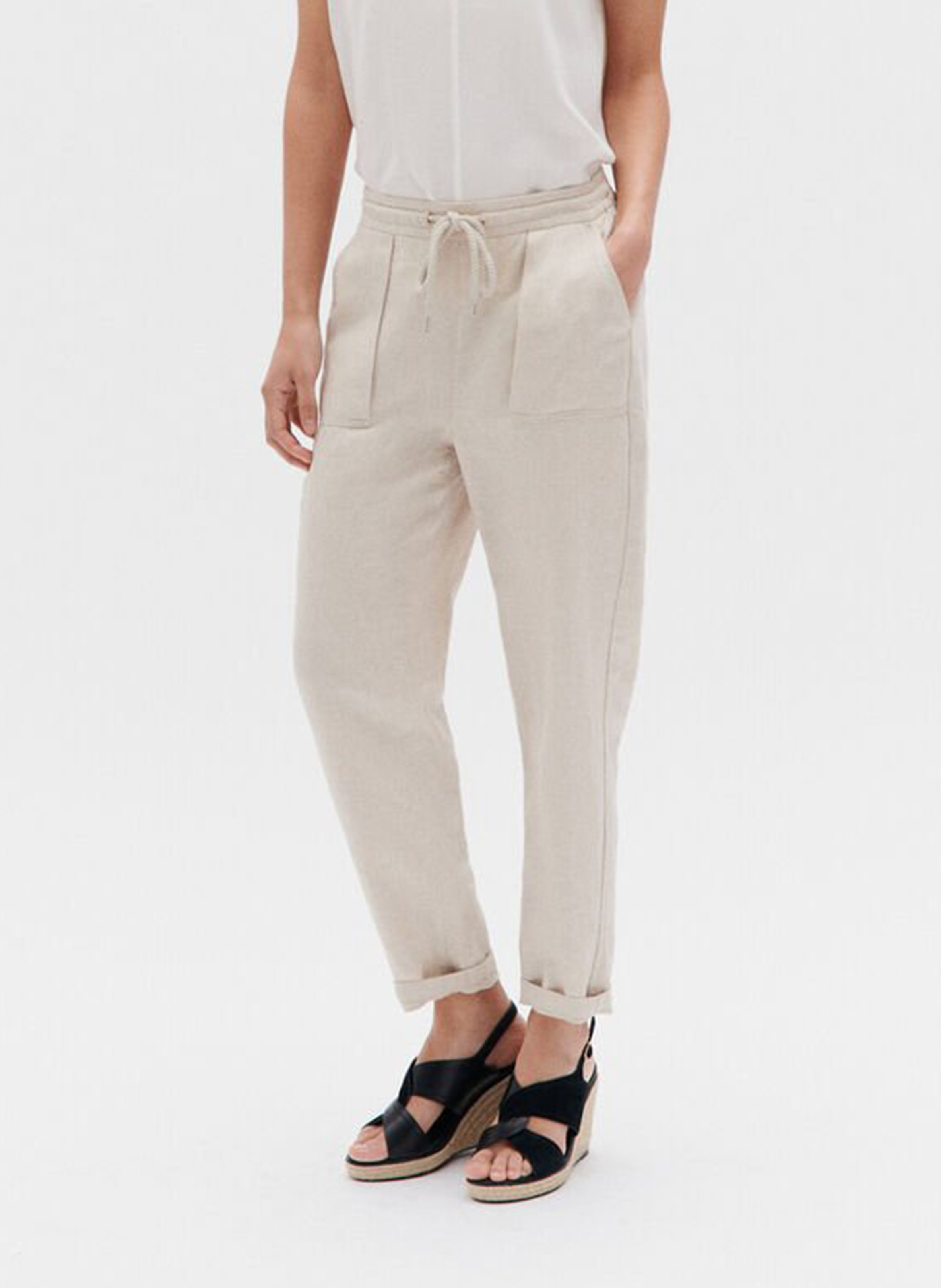 Pantalon droit CAROLL Beige