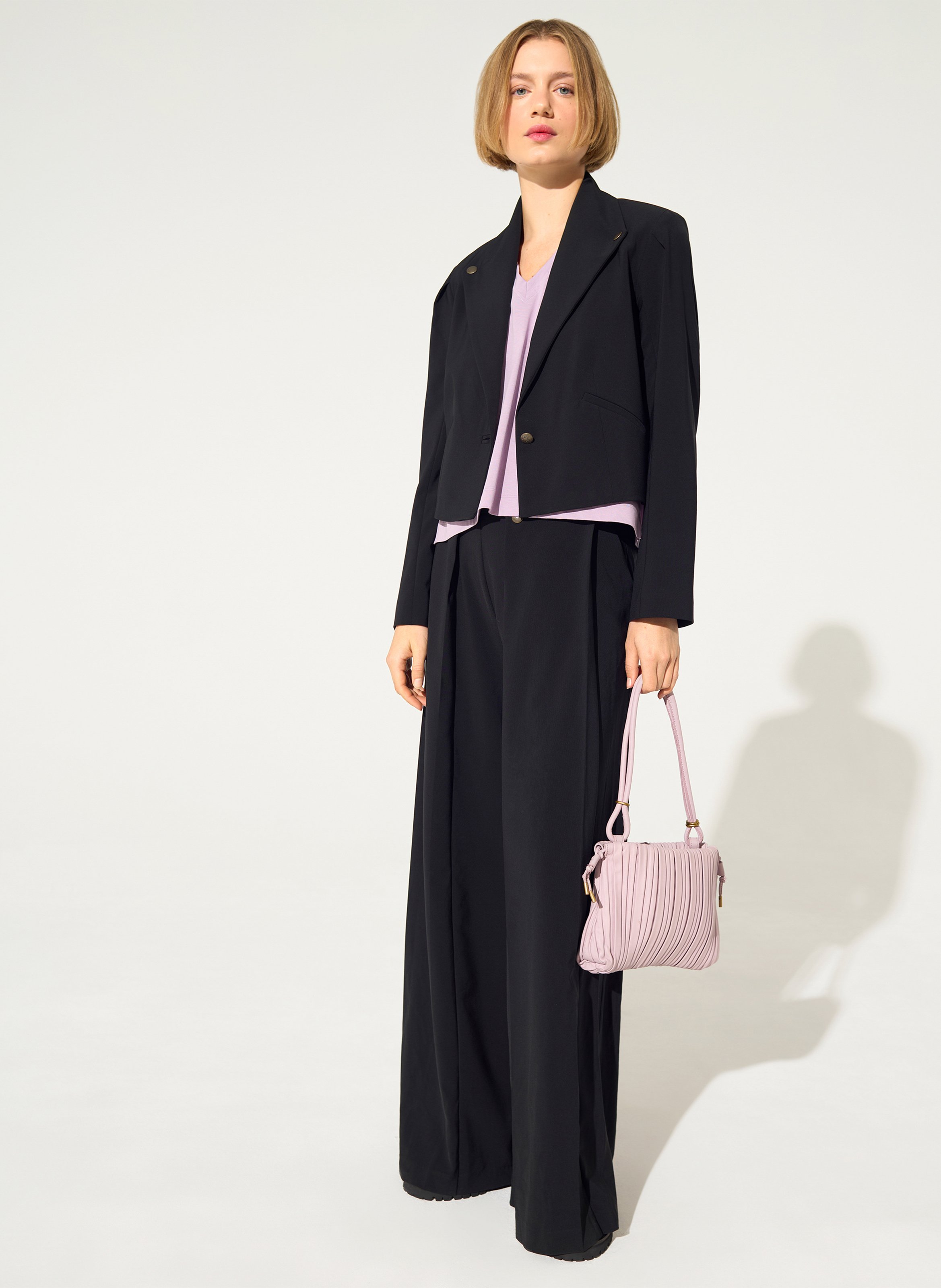 Straight tailored collar jacket COTELAC Black