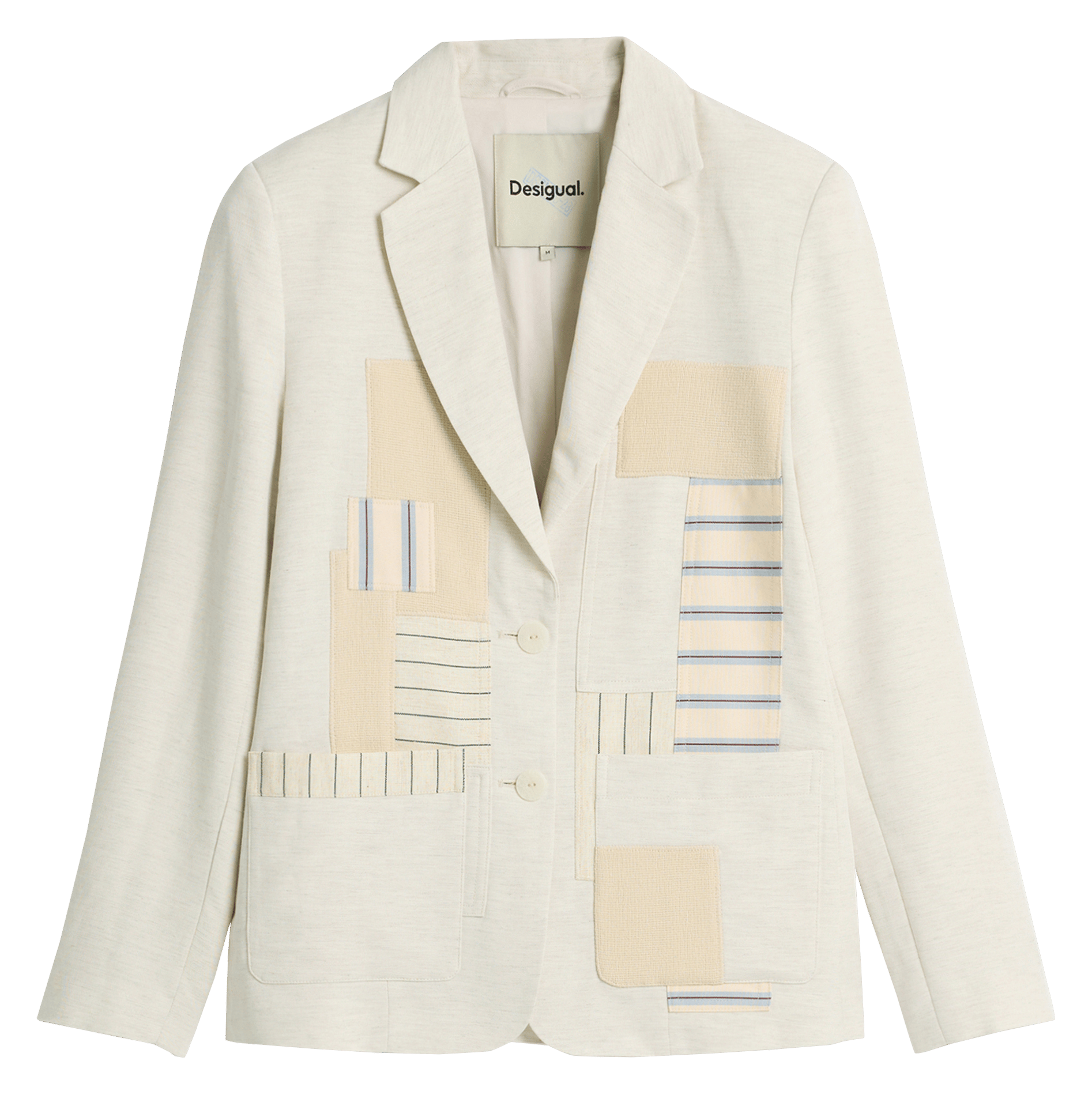 Veste de tailleur patchwork DESIGUAL Blanc