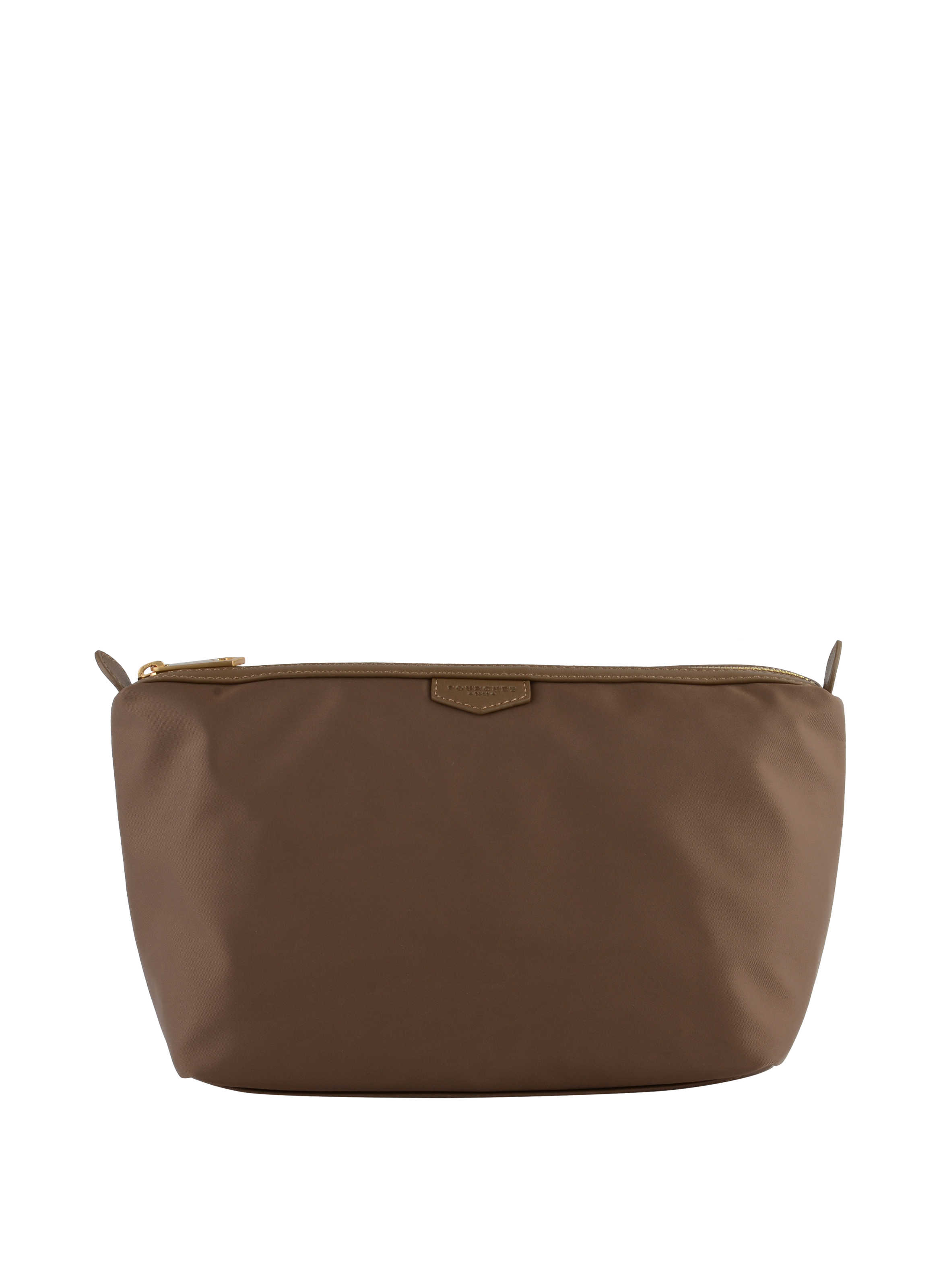 Calfskin leather shoulder bag Beige