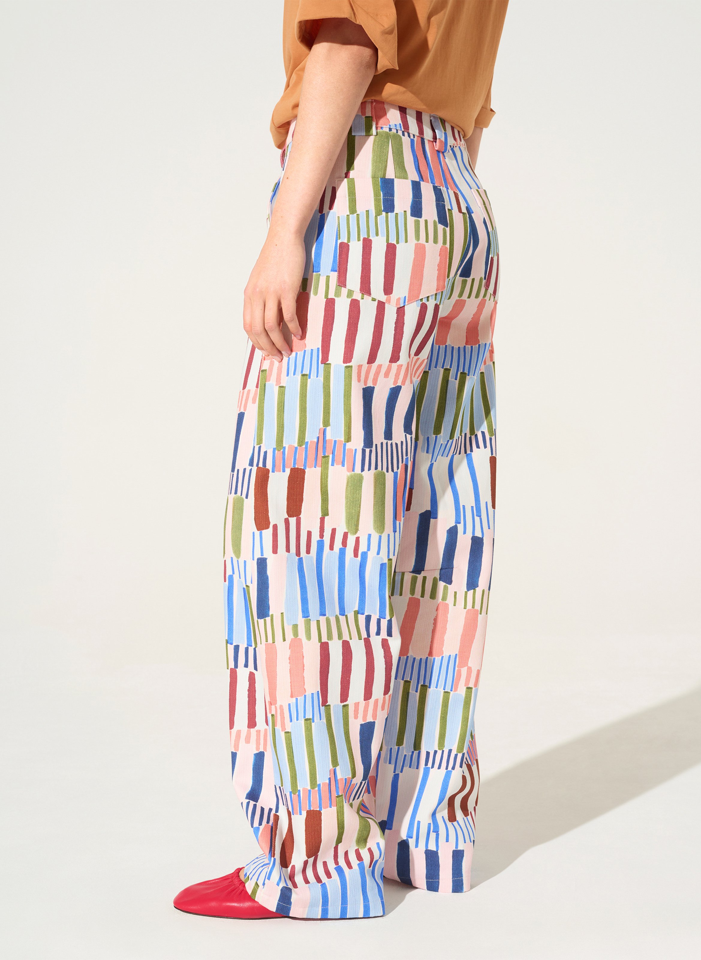 Jean ballon imprimé en coton COTELAC ACOTE Bleu