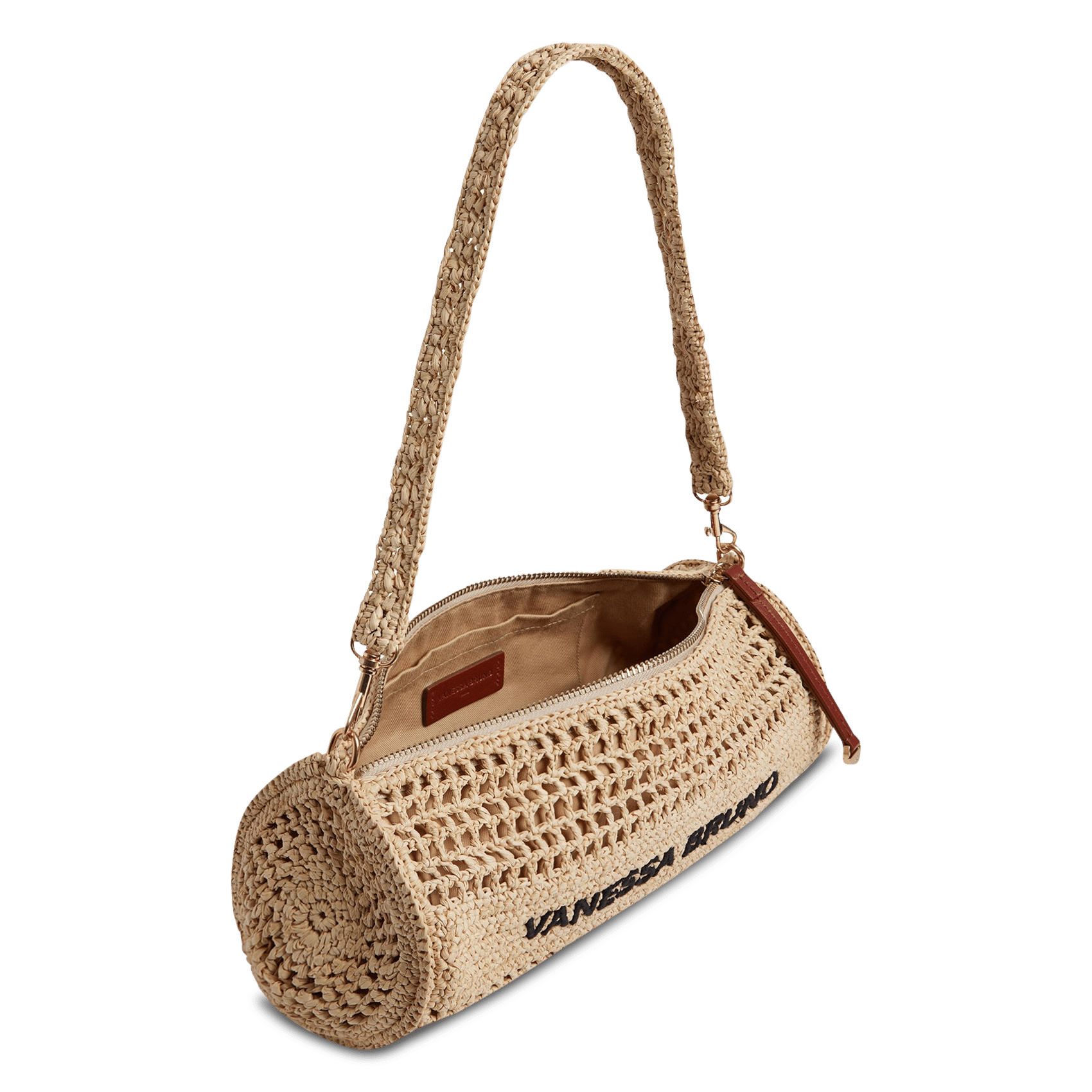 Handtas van raffia VANESSA BRUNO Beige