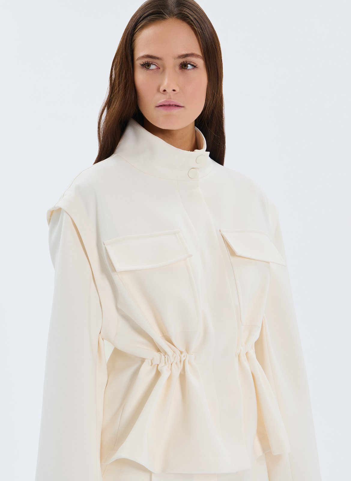 Veste col montant  ZAPA Blanc