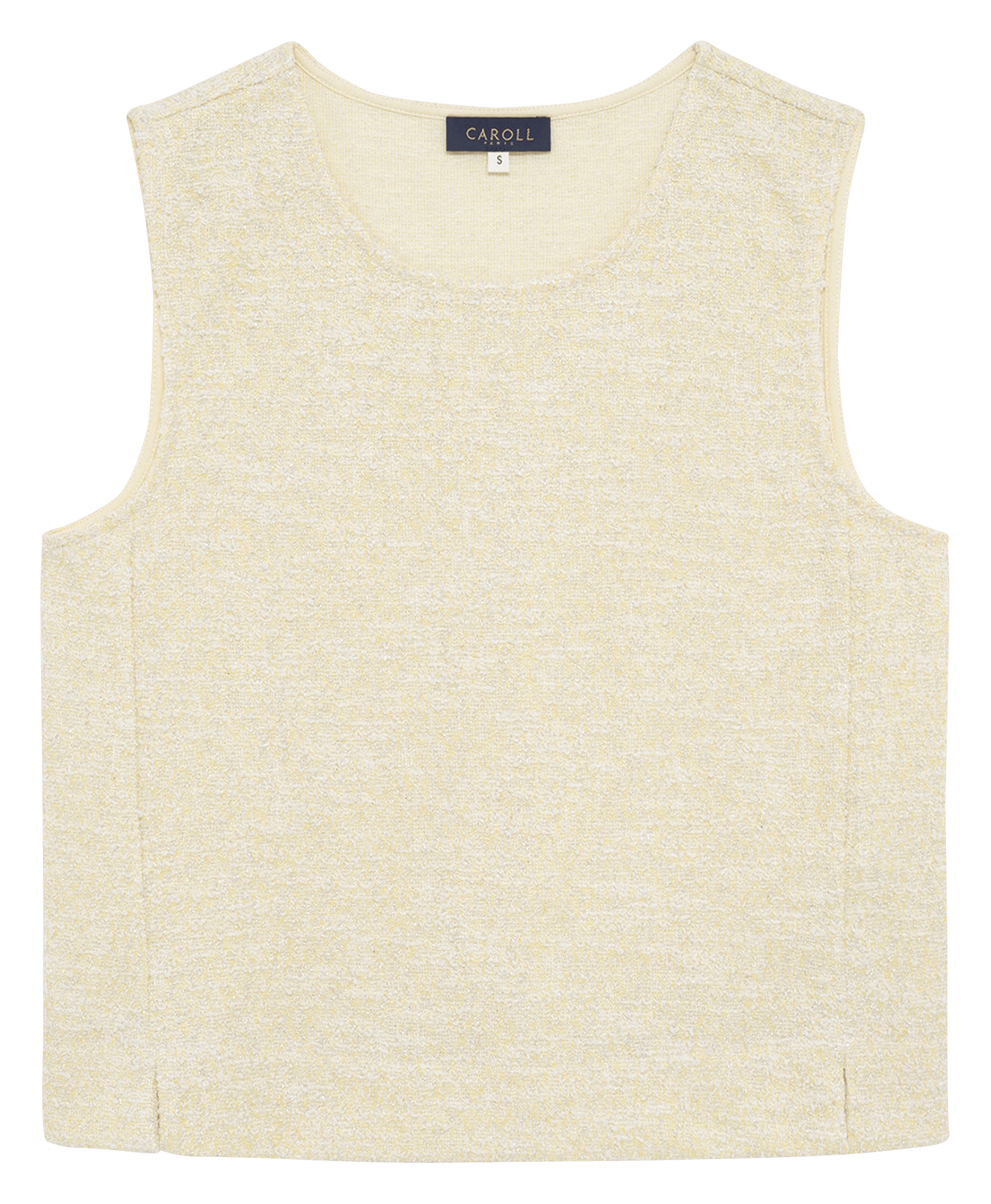 Top con cuello redondo CAROLL Amarillo