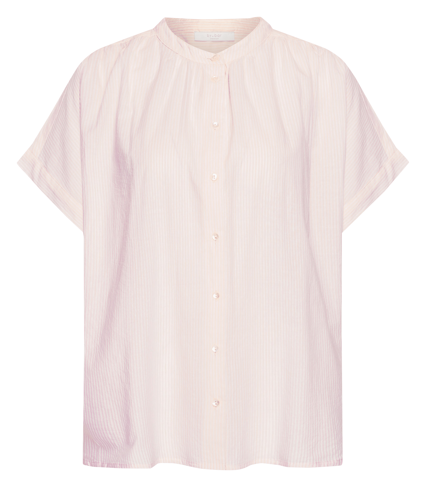 Blouse met ronde hals en print BY BAR Roze