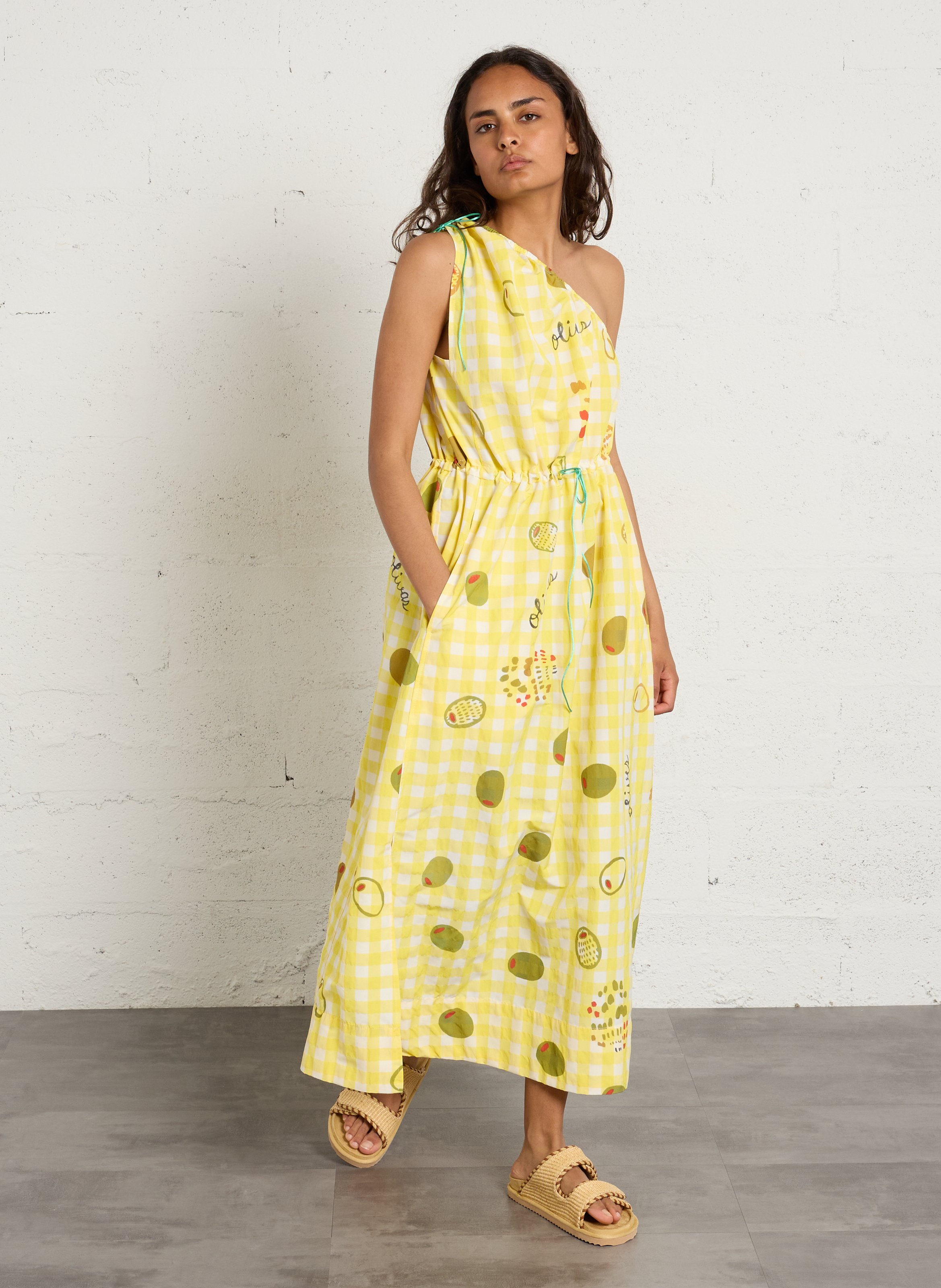 Sandales plates en paille COLORS OF CALIFORNIA Beige