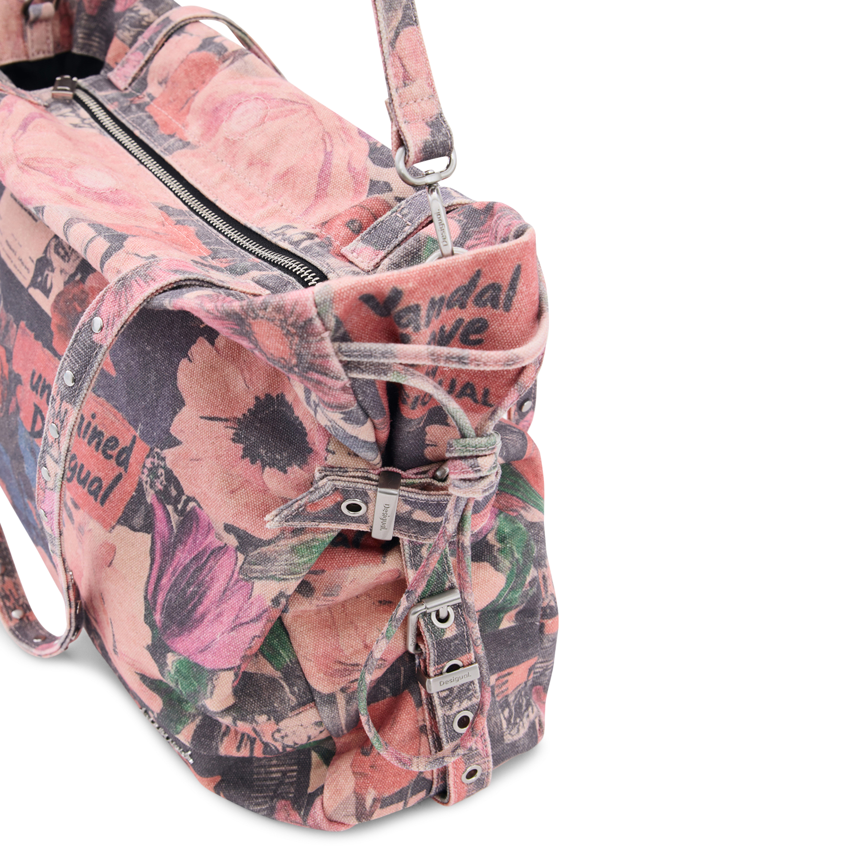 Shoulder bag with floral print DESIGUAL Multicolored