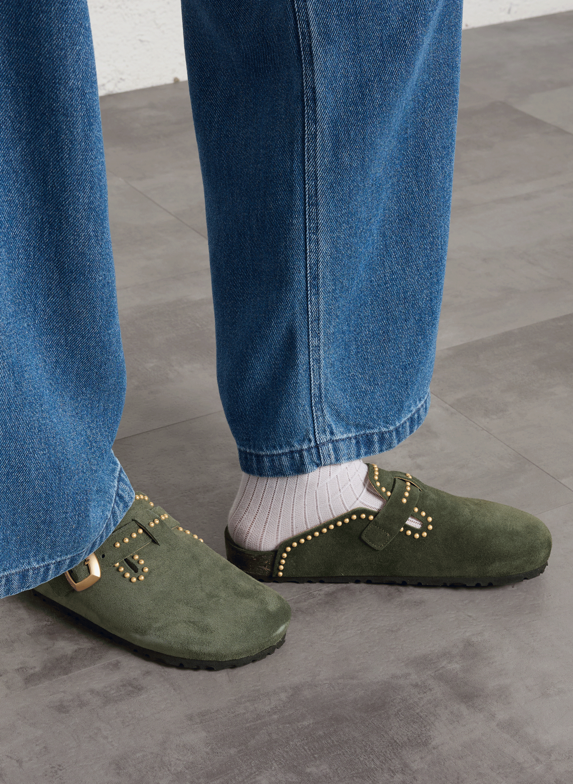 Flat suede mules SEMERDJIAN - SMR Green