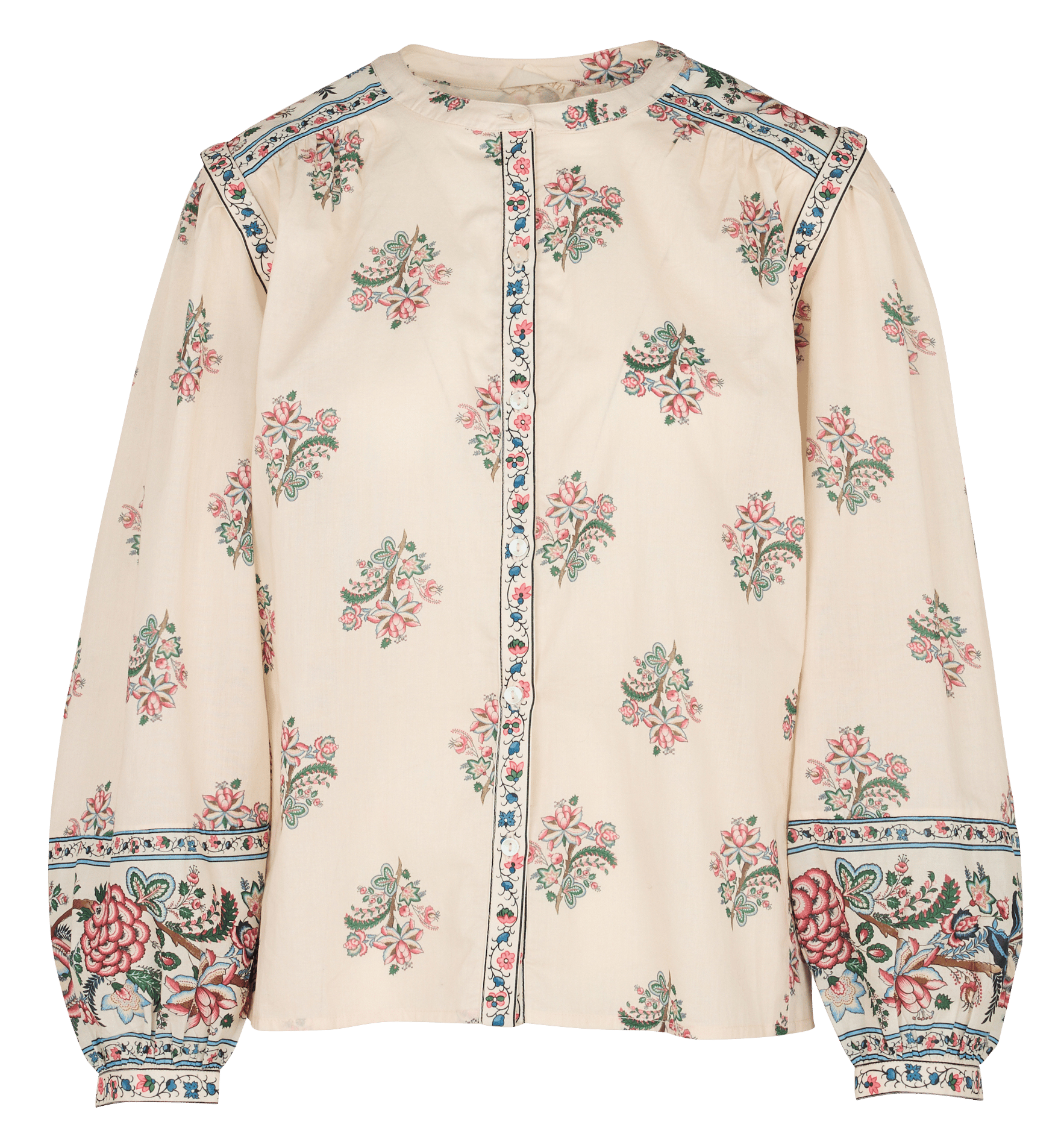 Chemise col rond en coton bio LOUISE MISHA Beige